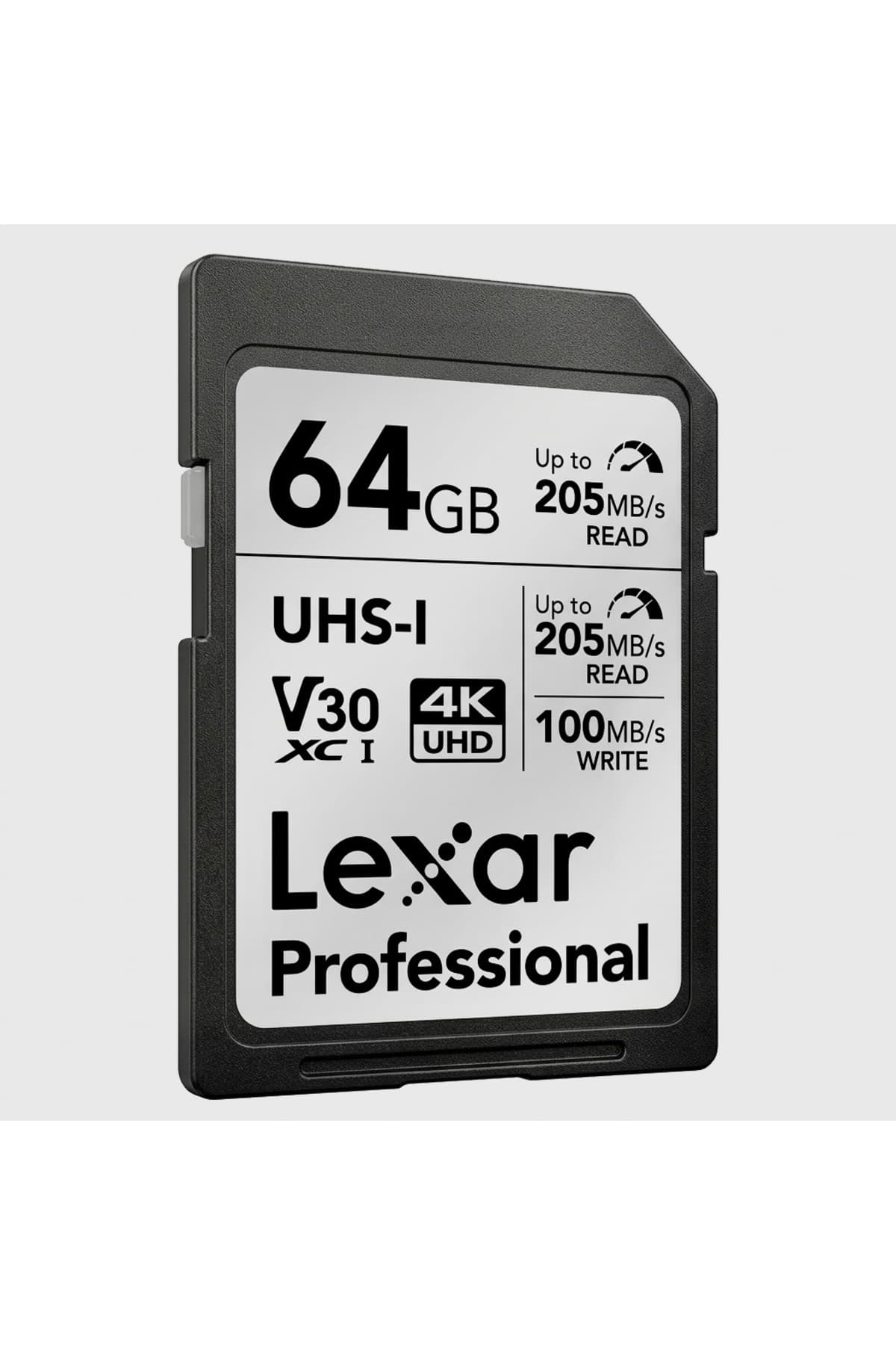 کارت حافظه Lexar Professional Silver Plus 64GB SDXC با سرعت 205MB/s، V30 و 4K بههمراه کیف حمل اختصاصی کارت حافظه Lexar Professional Silver Plus 64GB SDXC با سرعت 205MB/s، V30 و 4K بههمراه کیف حمل اختصاصی