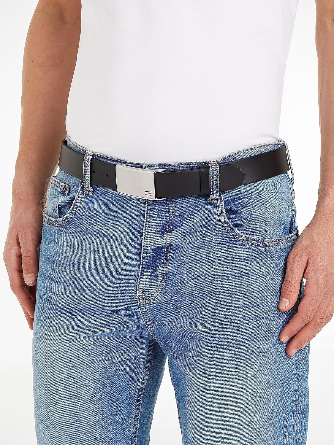 کمربند مردانه Tommy Hilfiger مدل TH PLAQUE BELT 3.5 ADJ کمربند مردانه Tommy Hilfiger مدل TH PLAQUE BELT 3.5 ADJ