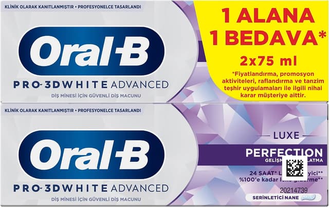 خمیردندان Oral-B Pro 3D White Advanced Luxe Perfection 150 ml خمیردندان Oral-B Pro 3D White Advanced Luxe Perfection 150 ml