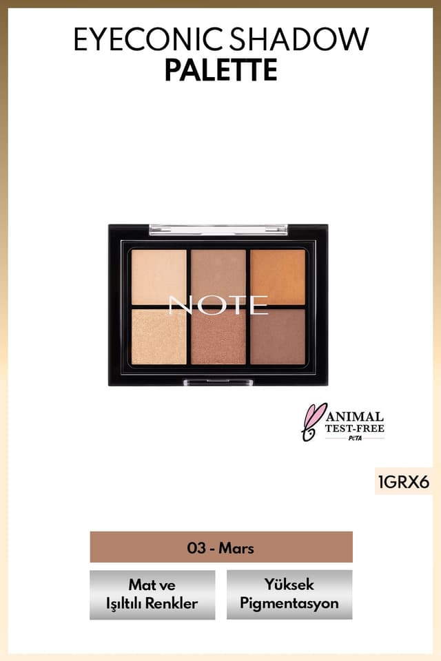 پالت سایه چشم Note Cosmetics مات و درخشان Eyeconic مدل 03 Mars پالت سایه چشم Note Cosmetics مات و درخشان Eyeconic مدل 03 Mars