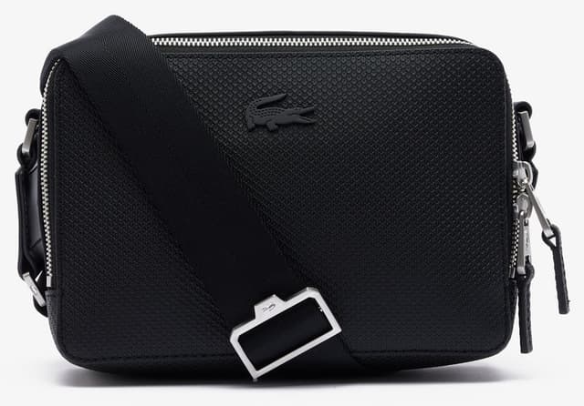 کیف پستچی یونیسکس Lacoste چرمی مشکی کیف پستچی یونیسکس Lacoste چرمی مشکی