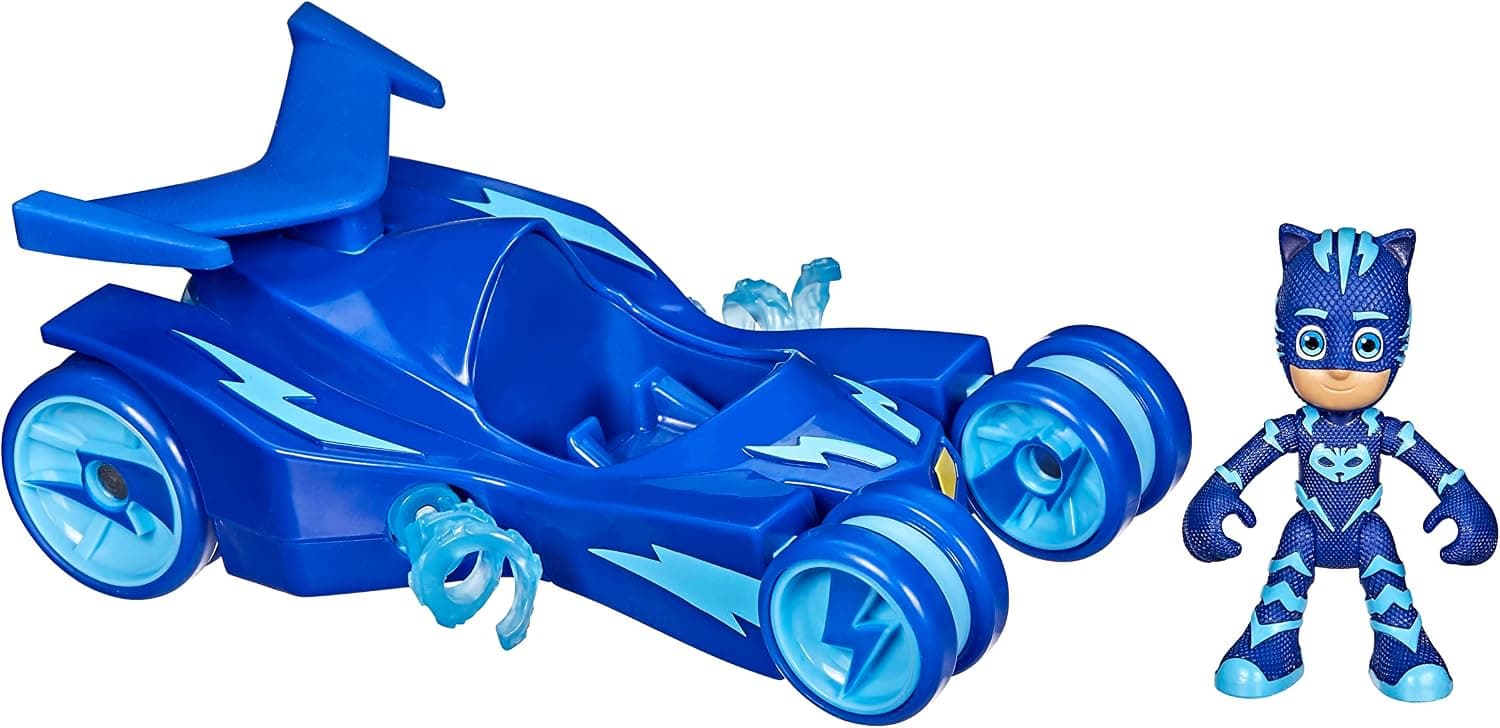 خودروی اسباببازی پیشدبستانی PJ Masks Catboy Deluxe با فیگور Catboy و نوارهای چرخان گربهای آبی خودروی اسباببازی پیشدبستانی PJ Masks Catboy Deluxe با فیگور Catboy و نوارهای چرخان گربهای آبی