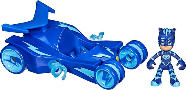 خودروی اسباببازی پیشدبستانی PJ Masks Catboy Deluxe با فیگور Catboy و نوارهای چرخان گربهای آبی خودروی اسباببازی پیشدبستانی PJ Masks Catboy Deluxe با فیگور Catboy و نوارهای چرخان گربهای آبی