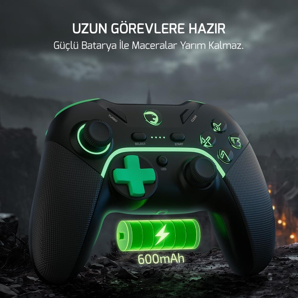 گیمپد GamePower بیسیم مشکی جویاستیک Hall Effect مدل Vitrus گیمپد GamePower بیسیم مشکی جویاستیک Hall Effect مدل Vitrus