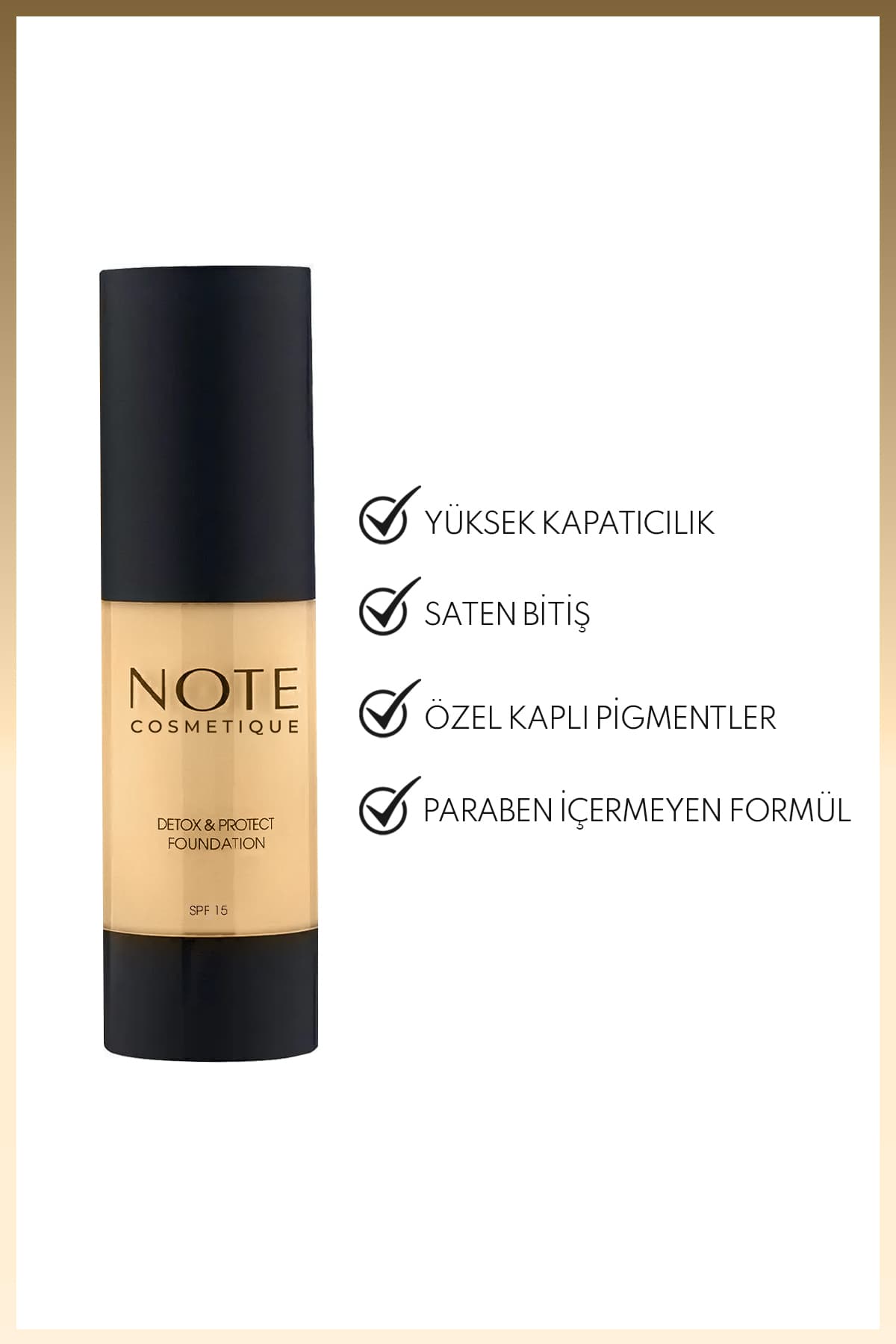فوندشن Note Cosmetics Detox & Protect پوشش بالا ساتن SPF 15 بژ متوسط 03 فوندشن Note Cosmetics Detox & Protect پوشش بالا ساتن SPF 15 بژ متوسط 03