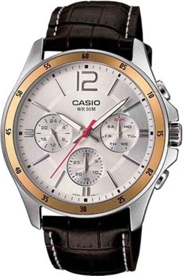 ساعت مچی مردانه Casio آنالوگ خاکستری-رزگلد مدل MTP-1374L-7AVDF ساعت مچی مردانه Casio آنالوگ خاکستری-رزگلد مدل MTP-1374L-7AVDF