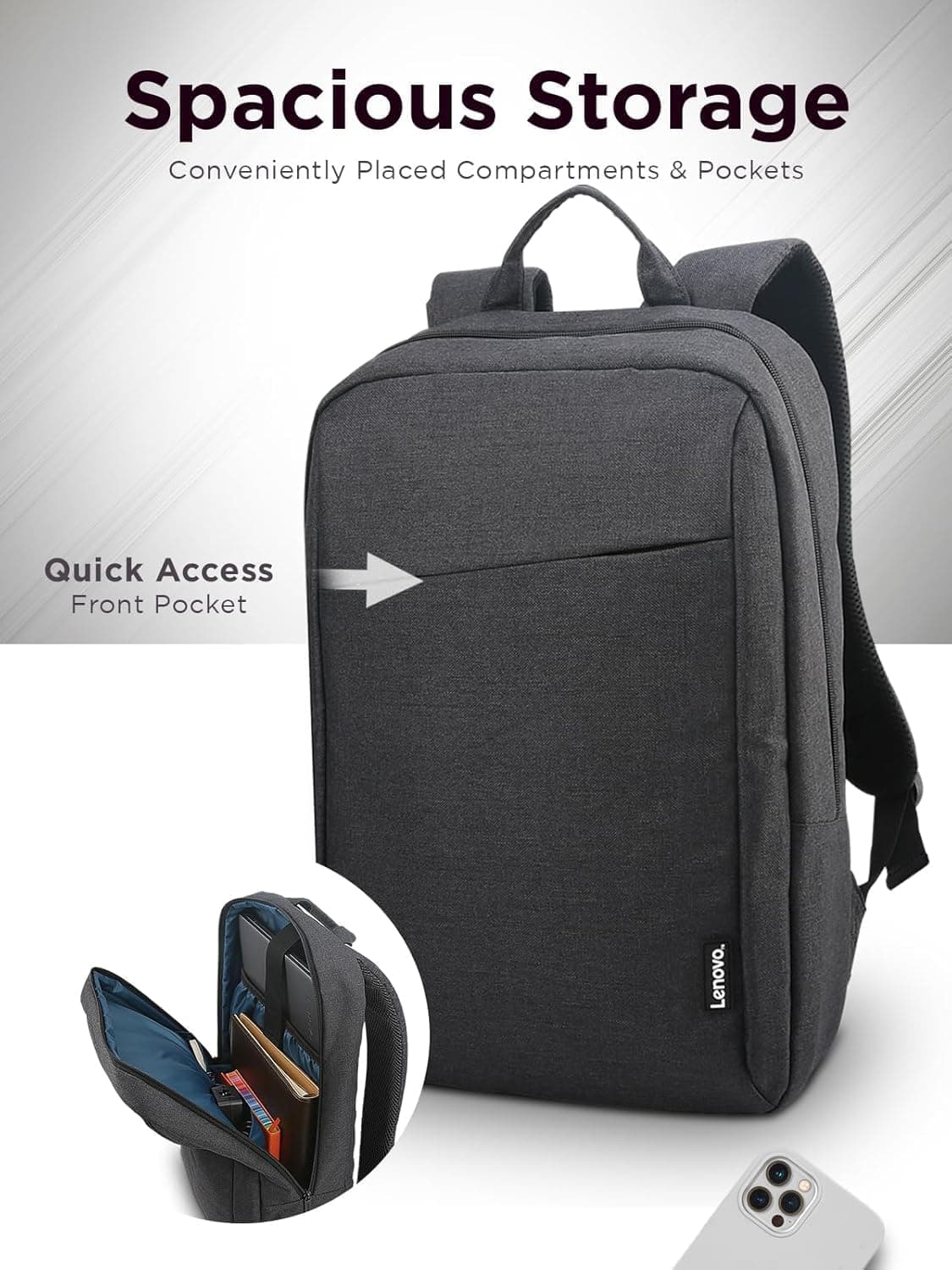 کولهپشتی لپتاپ Lenovo کژوال 15.6 inch مشکی مدل B210 کولهپشتی لپتاپ Lenovo کژوال 15.6 inch مشکی مدل B210