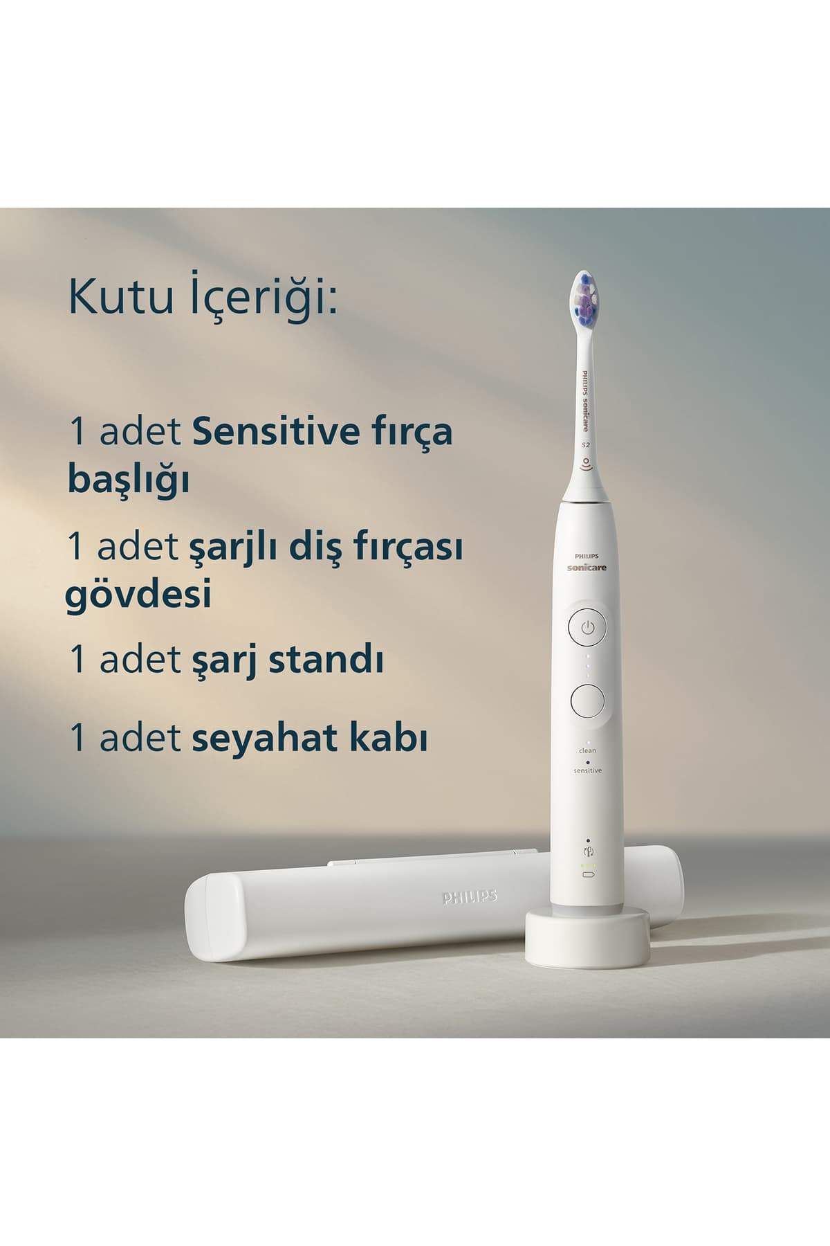 مسواک برقی Philips Sonicare 6100 با ۲۱ روز شارژدهی، محفظه سفر، بسیار ملایم، سفید مدل HX7400/06 مسواک برقی Philips Sonicare 6100 با ۲۱ روز شارژدهی، محفظه سفر، بسیار ملایم، سفید مدل HX7400/06