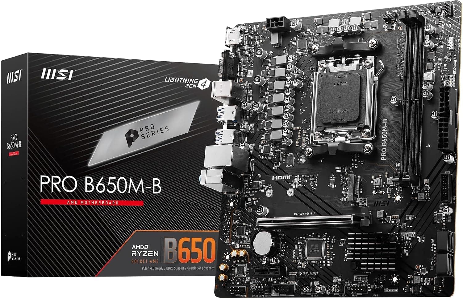 مادربرد MSI با سوکت AM5 و چیپست AMD B650 مدل B650M-P مشکی مادربرد MSI با سوکت AM5 و چیپست AMD B650 مدل B650M-P مشکی