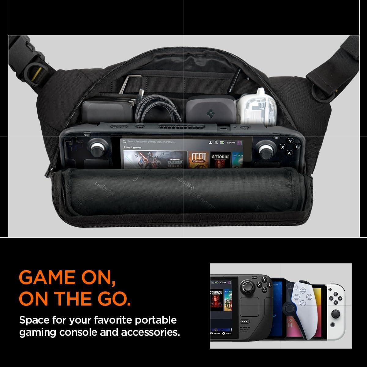 کیف کراسبادی Spigen Life Klasden مدل KD410 ضدآب Cordura مشکی کیف کراسبادی Spigen Life Klasden مدل KD410 ضدآب Cordura مشکی