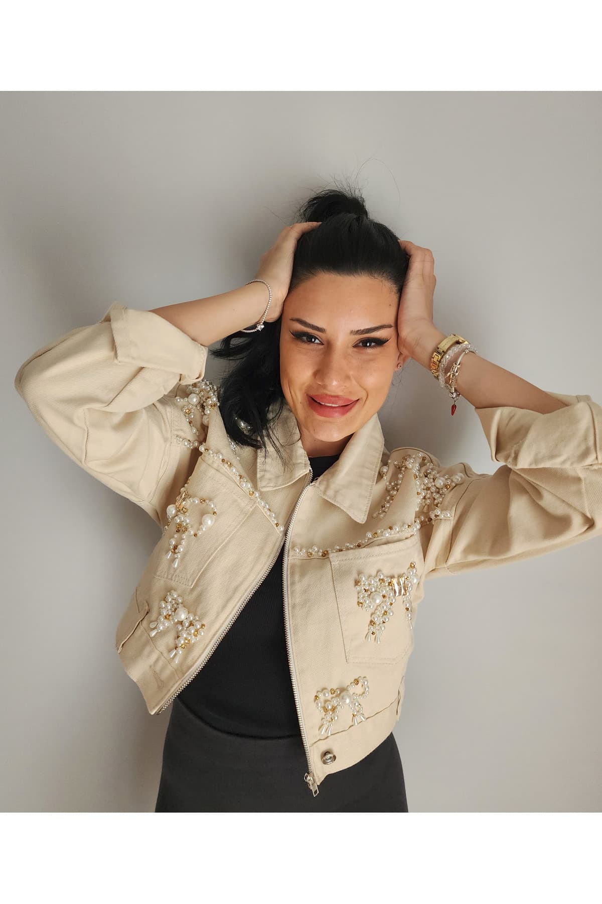 کت زنانه جکت دنیم رنکارنگ کت زنانه جکت دنیم رنکارنگ