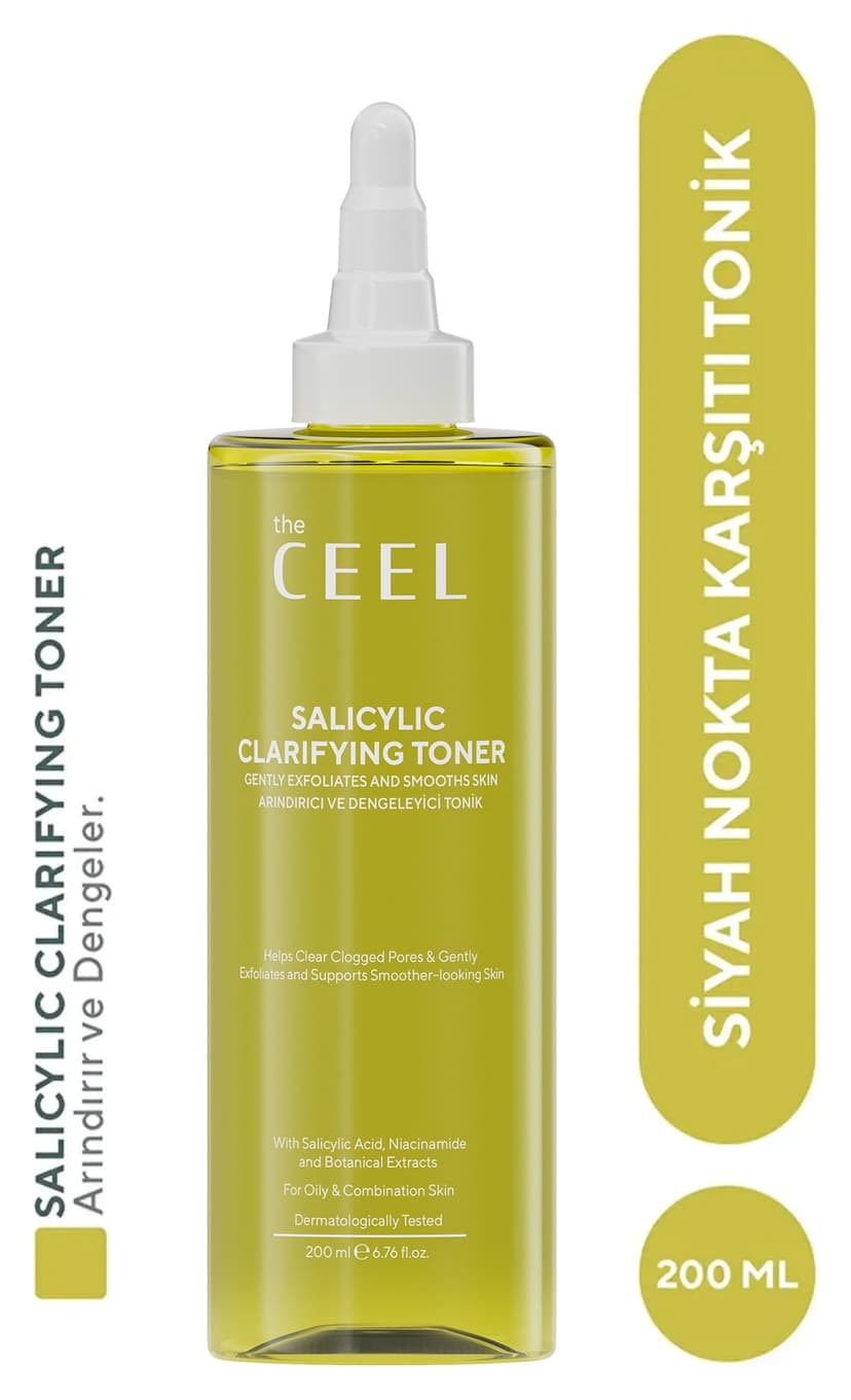 تونیک The Ceel برای پوستهای چرب و مستعد آکنه حاوی سالیسیلیک اسید، نیاسینامید و چای سبز 200 ML تونیک The Ceel برای پوستهای چرب و مستعد آکنه حاوی سالیسیلیک اسید، نیاسینامید و چای سبز 200 ML