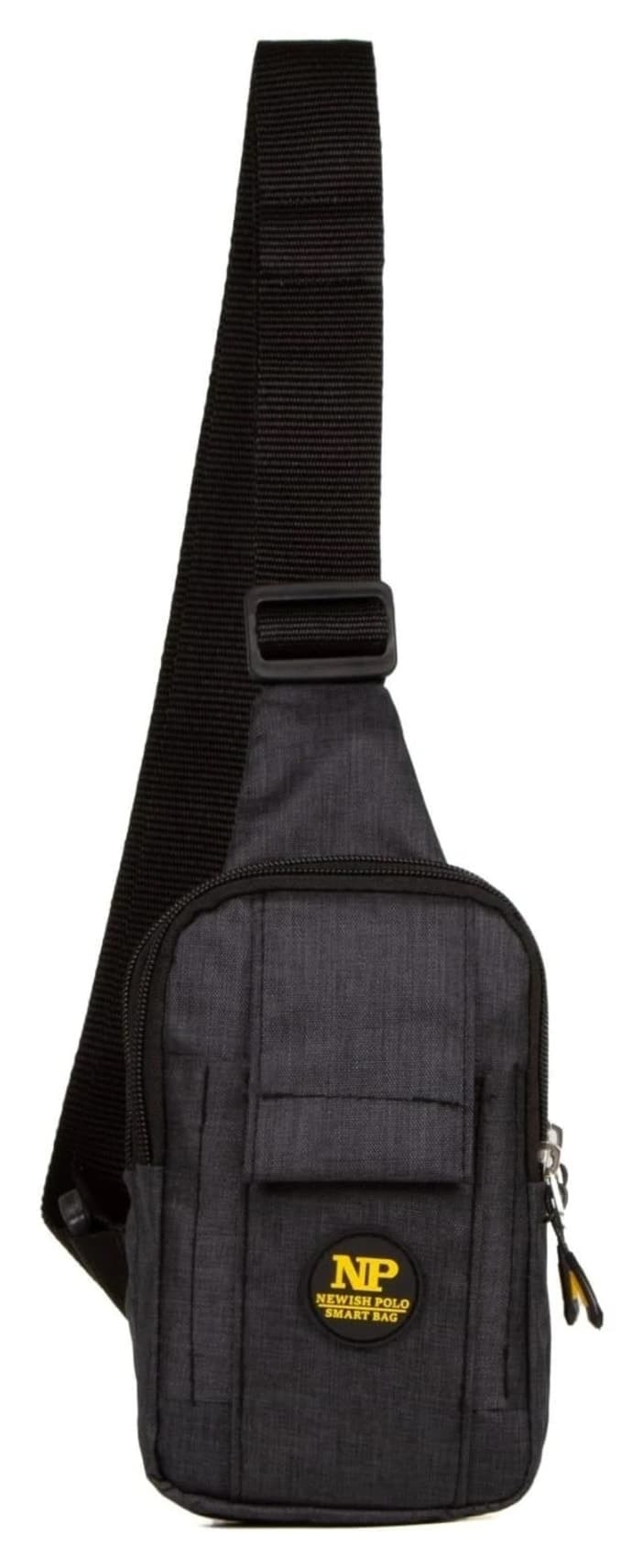 کیف دوشی سینهای مردانه Newish Polo کتان با بخش تلفن مدل Belgrat مشکی-زرد کیف دوشی سینهای مردانه Newish Polo کتان با بخش تلفن مدل Belgrat مشکی-زرد