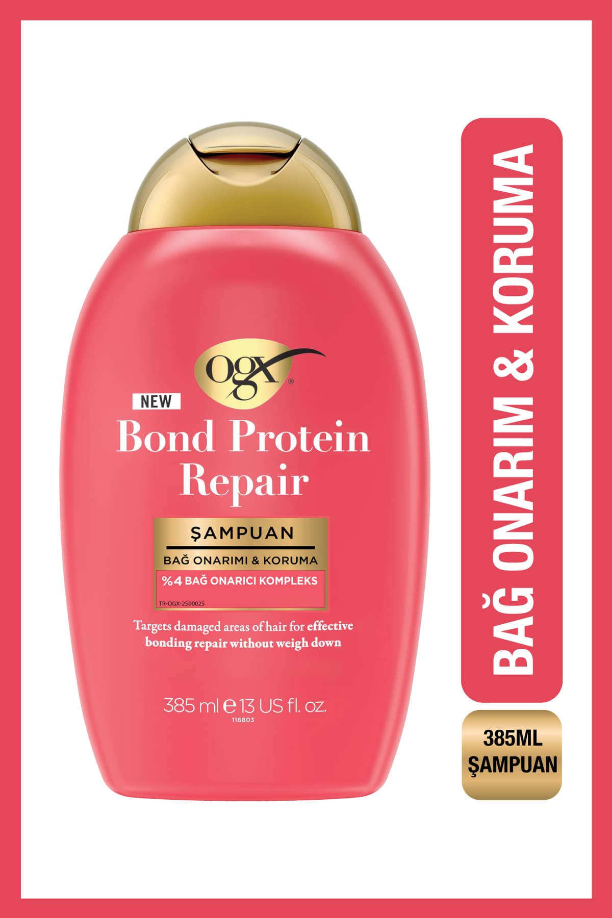 شامپو زنانه OGX Bond Protein Repair بدون سولفات 385 ml شامپو زنانه OGX Bond Protein Repair بدون سولفات 385 ml