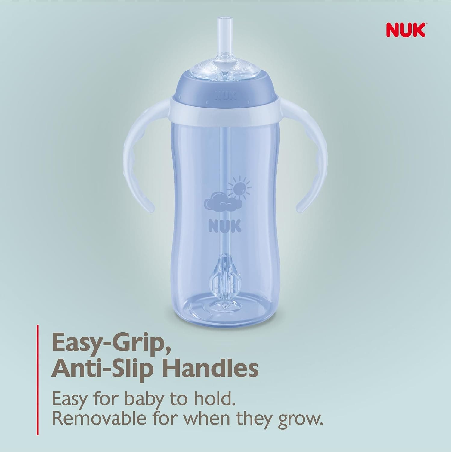 لیوان آموزشی NUK با نی نرم 10 oz 8 ماه به بالا لیوان آموزشی NUK با نی نرم 10 oz 8 ماه به بالا