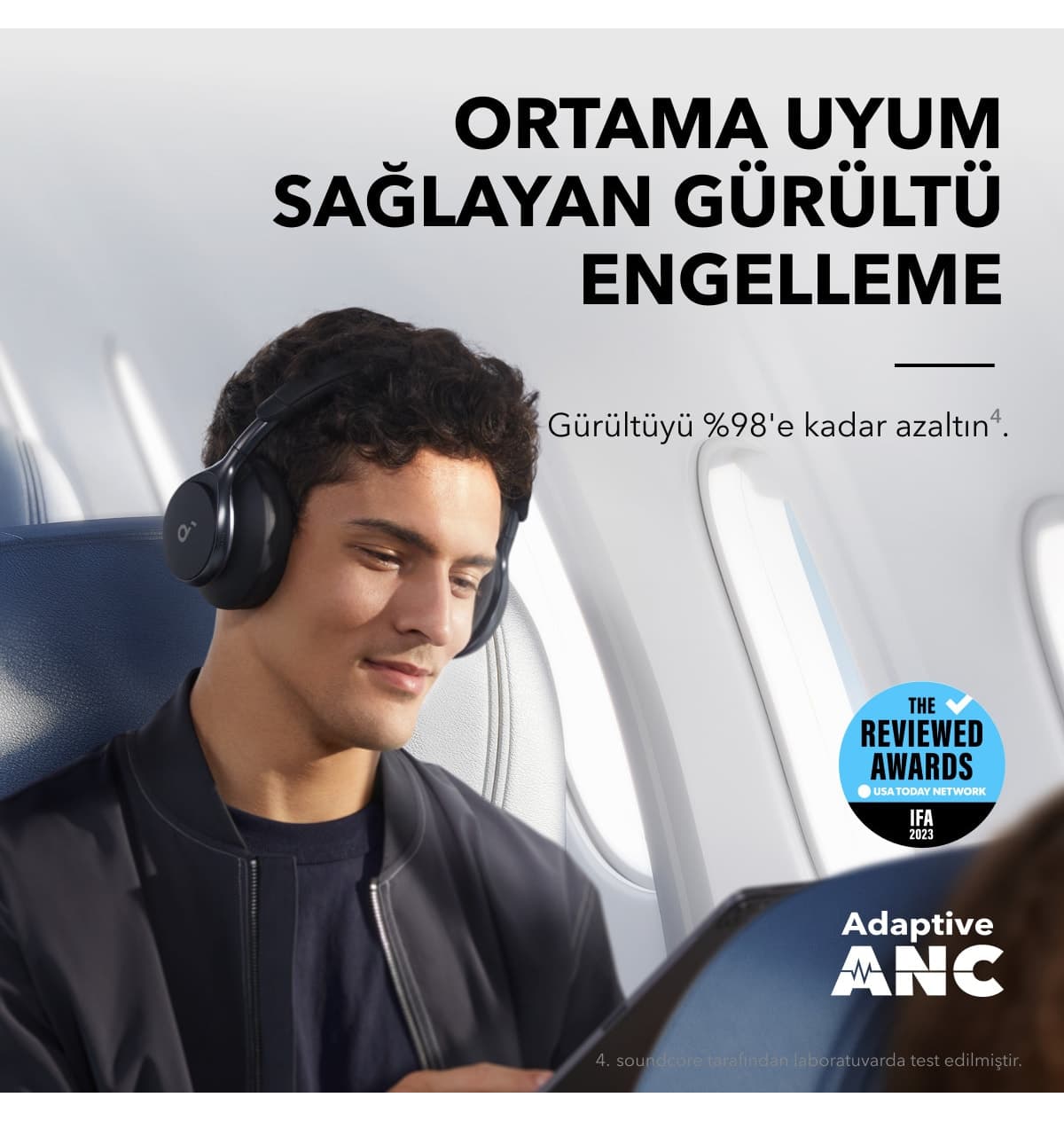 هدفون روگوشی بلوتوثی Anker Soundcore Space One حذف فعال نویز مشکی مدل A3035 هدفون روگوشی بلوتوثی Anker Soundcore Space One حذف فعال نویز مشکی مدل A3035