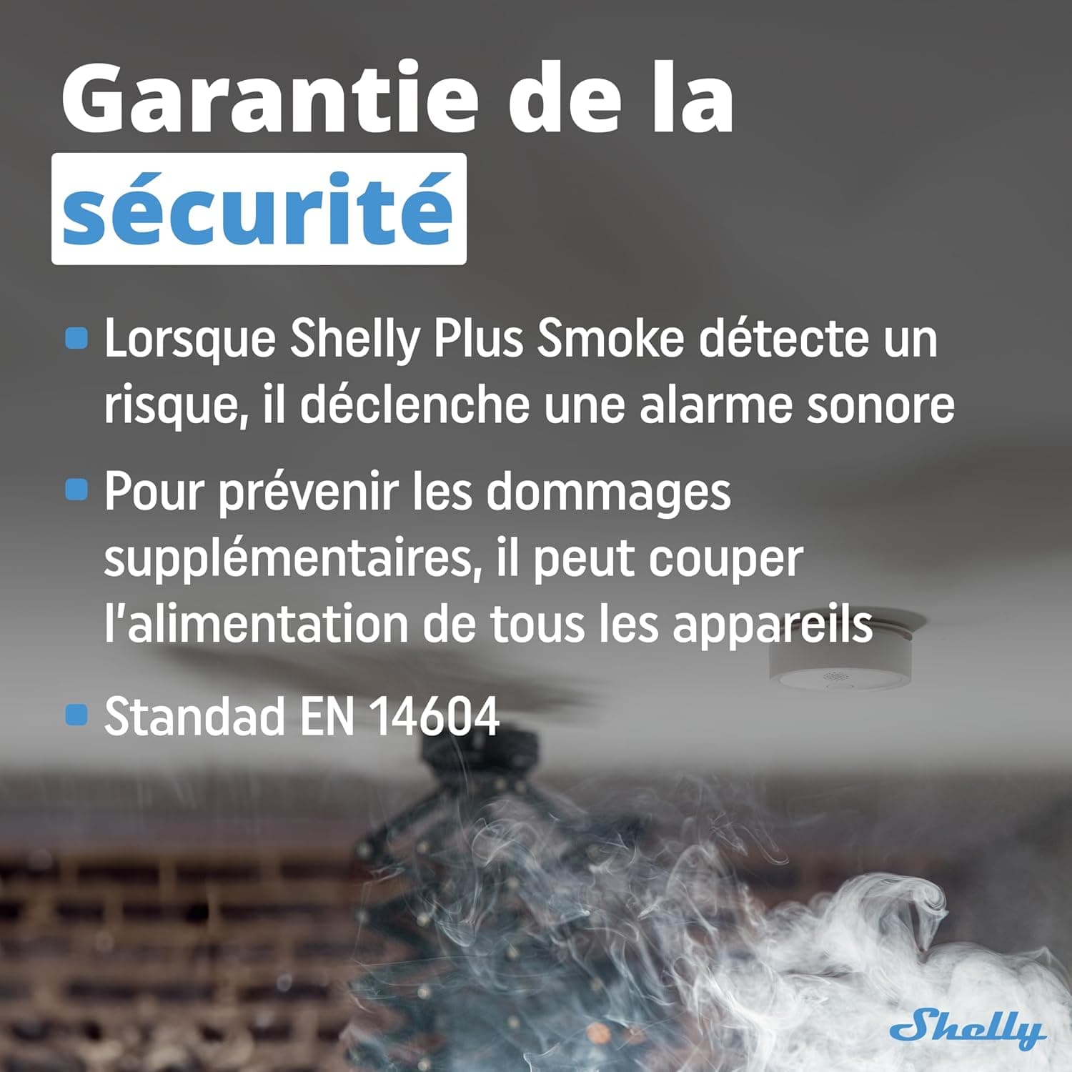 آشکارساز دود هوشمند Shelly Plus با Wi-Fi و Bluetooth، سازگار با Alexa و Google Home، هشدار صوتی و نوری آشکارساز دود هوشمند Shelly Plus با Wi-Fi و Bluetooth، سازگار با Alexa و Google Home، هشدار صوتی و نوری