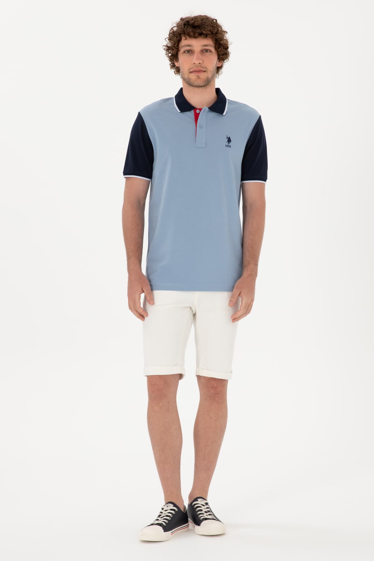تیشرت مردانه U.S. Polo Assn. فیت معمولی یقه پولو آبی مدل 50306871-VR036 تیشرت مردانه U.S. Polo Assn. فیت معمولی یقه پولو آبی مدل 50306871-VR036