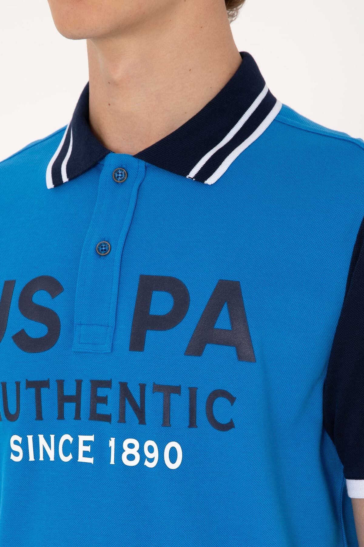 تیشرت مردانه U.S. Polo Assn. یقه پولو فیت معمولی آبی کبالت مدل 50299803-VR077 تیشرت مردانه U.S. Polo Assn. یقه پولو فیت معمولی آبی کبالت مدل 50299803-VR077