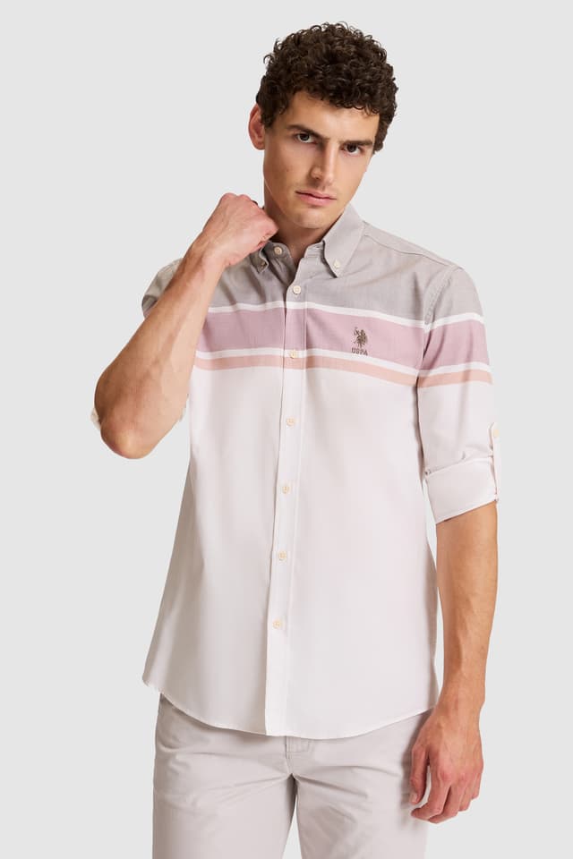 پیراهن آستینبلند مردانه U.S. Polo Assn. رنگ نارگیلی مدل 50322213-VR153 پیراهن آستینبلند مردانه U.S. Polo Assn. رنگ نارگیلی مدل 50322213-VR153