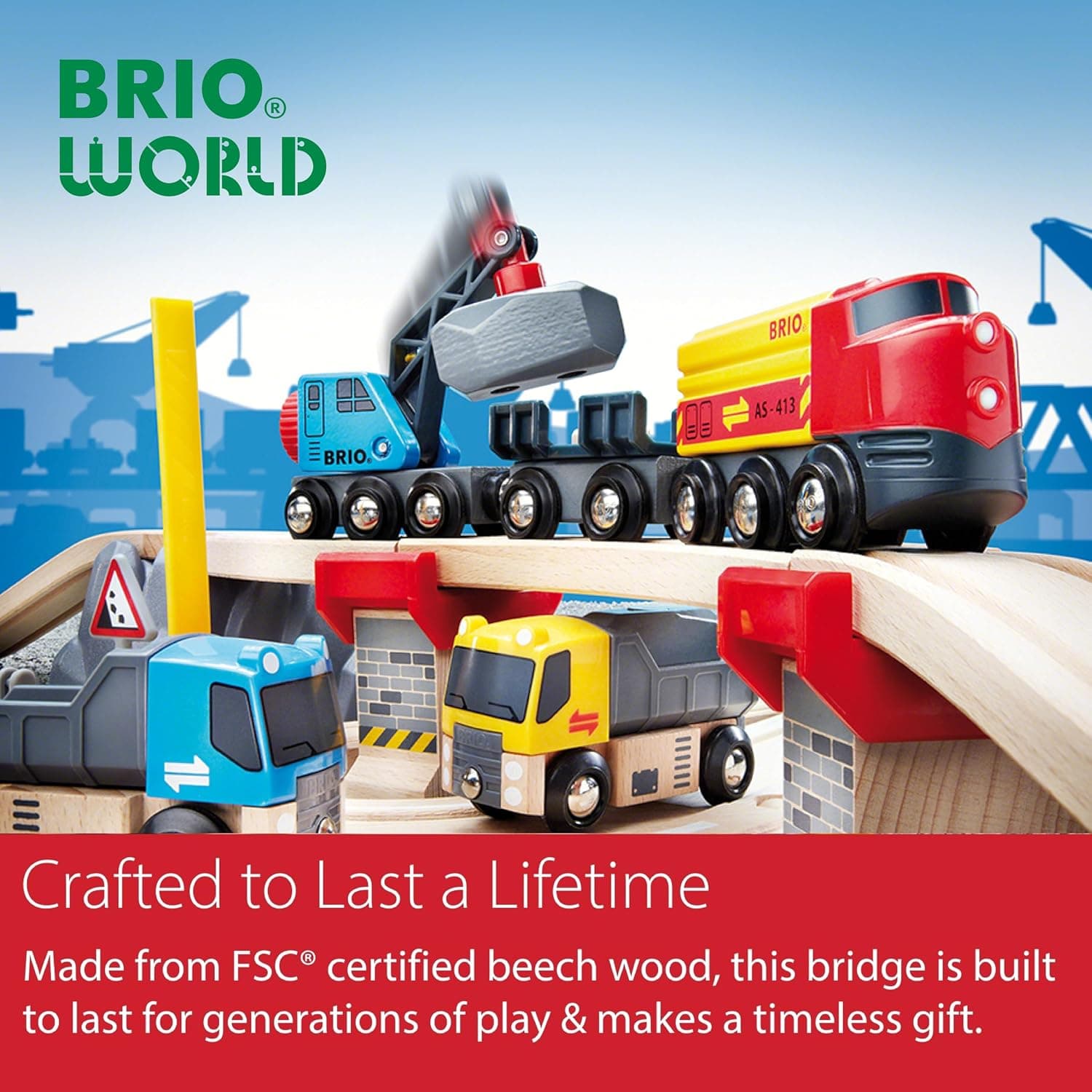 پل ریزشی اسباببازی قطار کودکان BRIO مدل 33391 پل ریزشی اسباببازی قطار کودکان BRIO مدل 33391