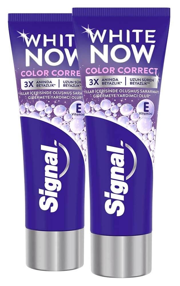 خمیر دندان Signal سفیدکننده ماندگاری طولانی مدل White Now Color Correct 75 ml X2 خمیر دندان Signal سفیدکننده ماندگاری طولانی مدل White Now Color Correct 75 ml X2