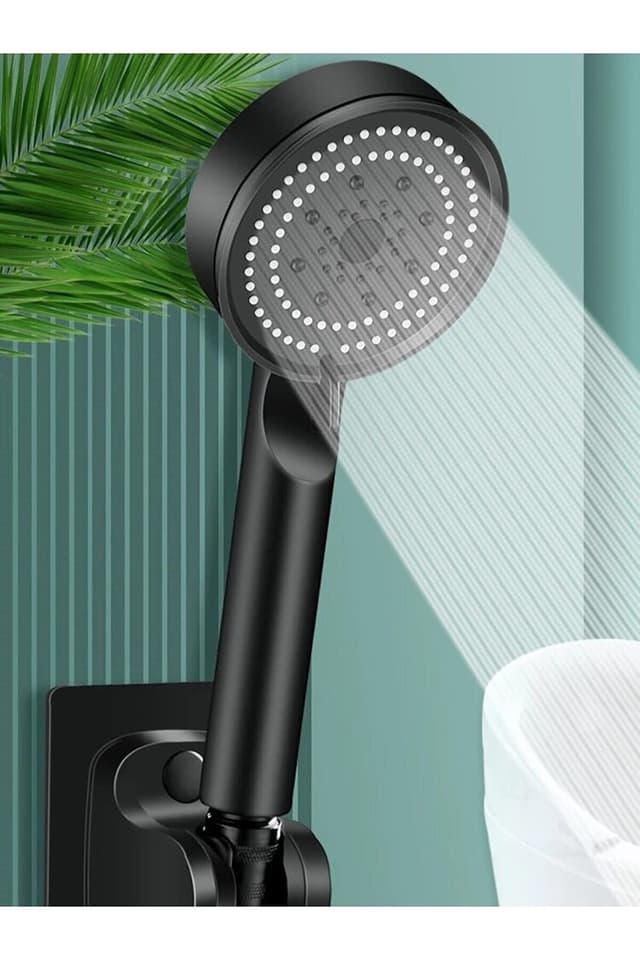 سردوش حمام ۵ حالته کممصرف آب İndirimKap Turbo Fan مشکی سردوش حمام ۵ حالته کممصرف آب İndirimKap Turbo Fan مشکی