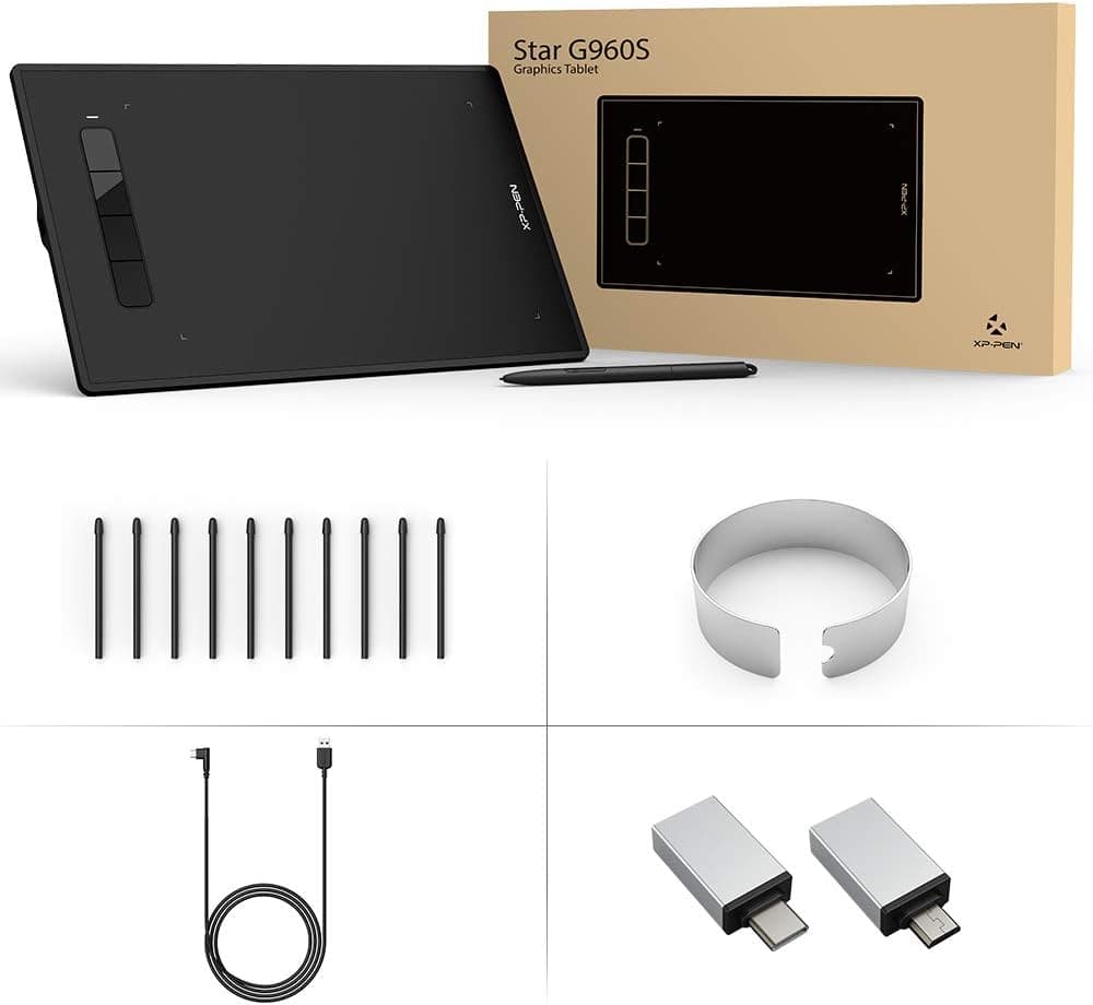 تبلت گرافیکی XP-Pen با قلم بدون باتری 9x6 inch مدل G960S تبلت گرافیکی XP-Pen با قلم بدون باتری 9x6 inch مدل G960S