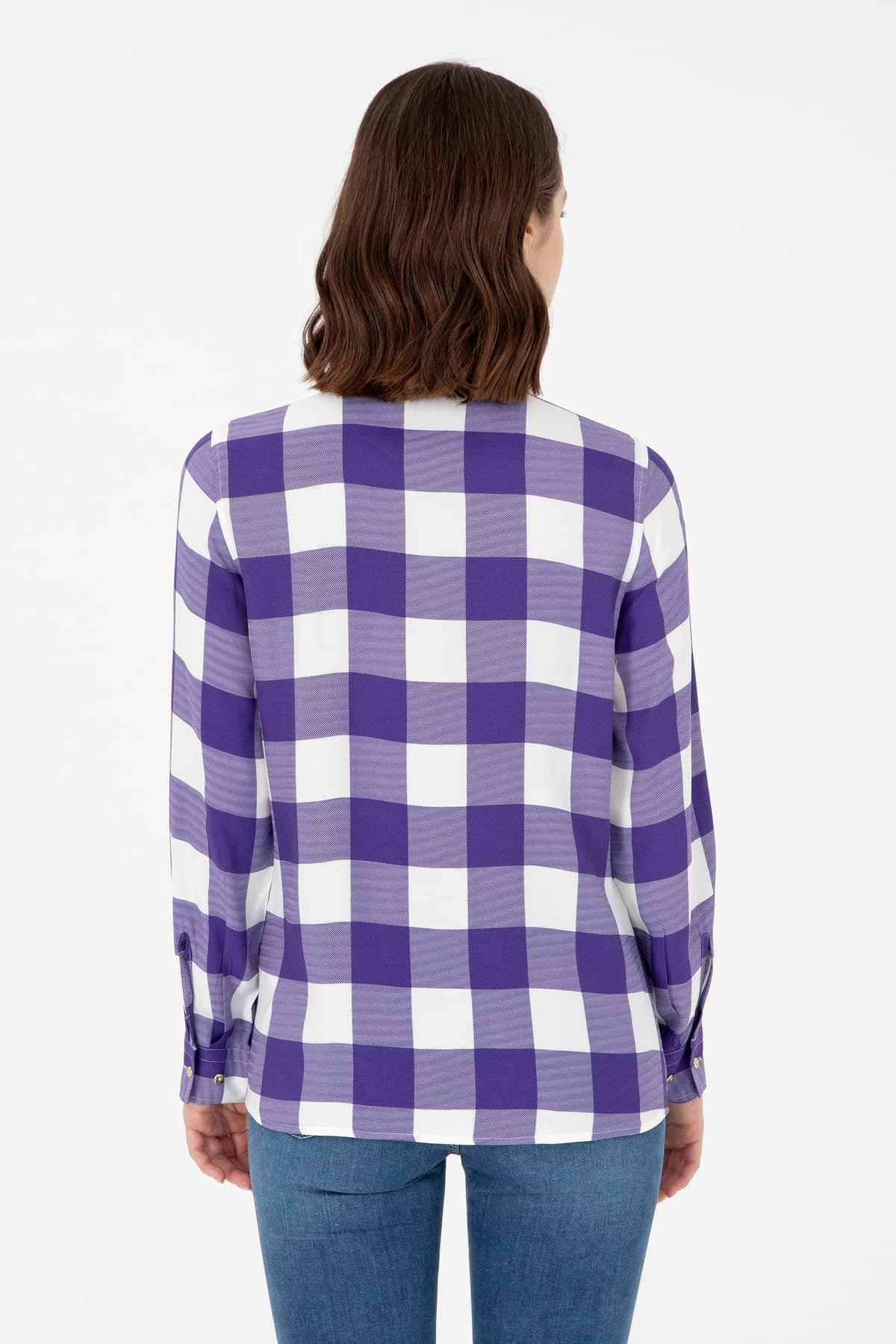 پیراهن زنانه U.S. Polo Assn. بنفش آستین بلند مدل 50291096-VR038 پیراهن زنانه U.S. Polo Assn. بنفش آستین بلند مدل 50291096-VR038