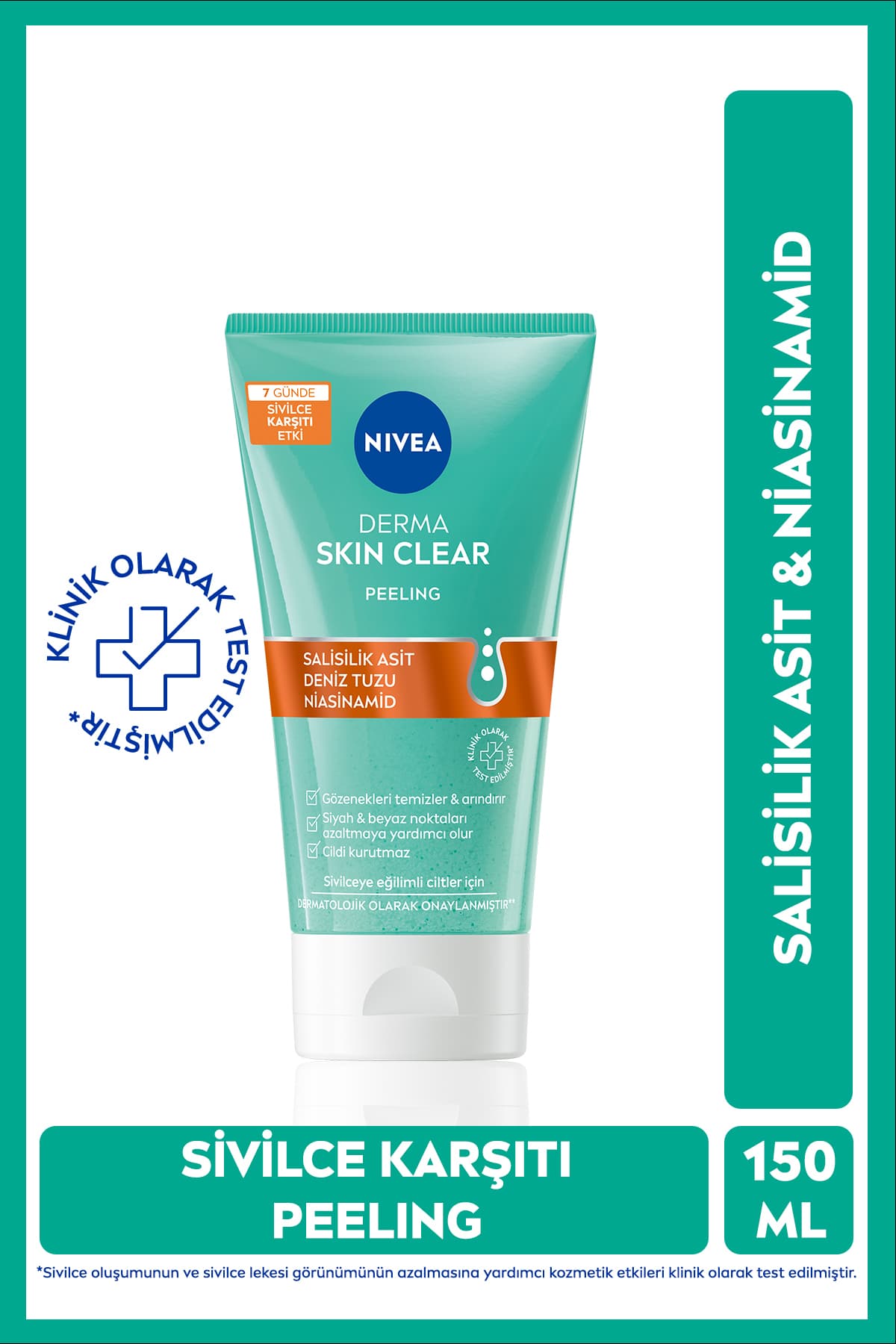پاککننده و لایهبردار صورت ضدجوش NIVEA Derma Skin Clear حاوی اسید سالیسیلیک 150ml پاککننده و لایهبردار صورت ضدجوش NIVEA Derma Skin Clear حاوی اسید سالیسیلیک 150ml