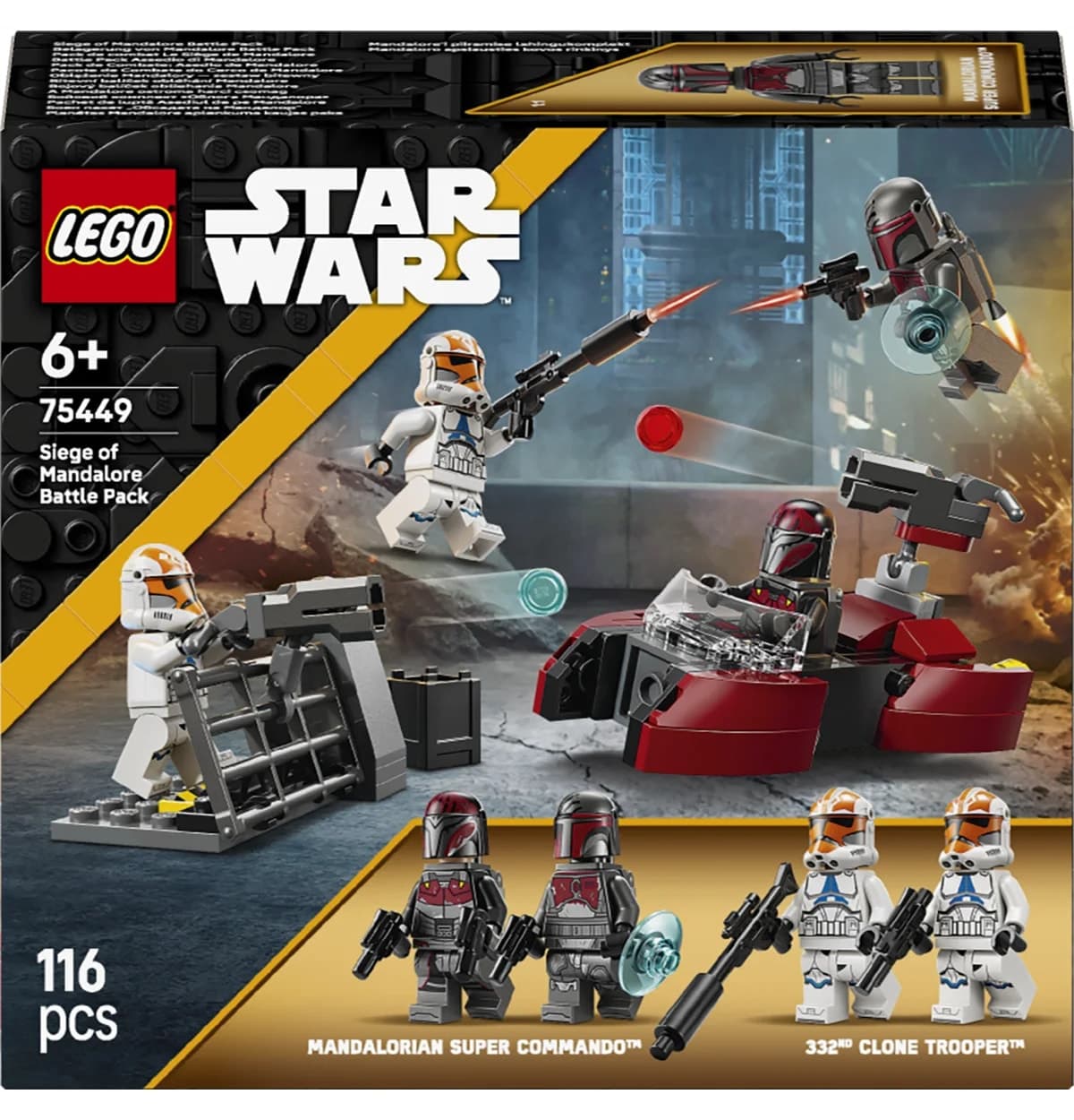 لگو Star Wars بسته نبرد محاصره Mandalore مدل 75449 با 116 قطعه لگو Star Wars بسته نبرد محاصره Mandalore مدل 75449 با 116 قطعه