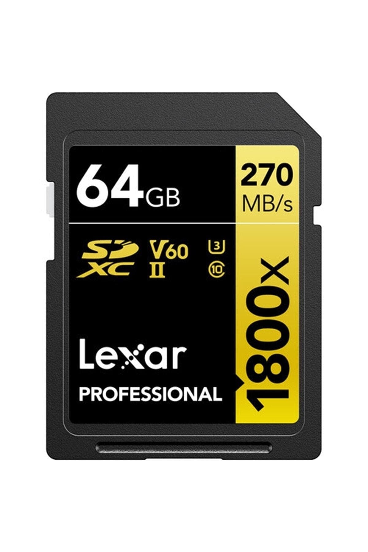 کارت حافظه SDXC Lexar Gold Series 64GB 1800x سازگار با UHS-II و 270MB/s کارت حافظه SDXC Lexar Gold Series 64GB 1800x سازگار با UHS-II و 270MB/s