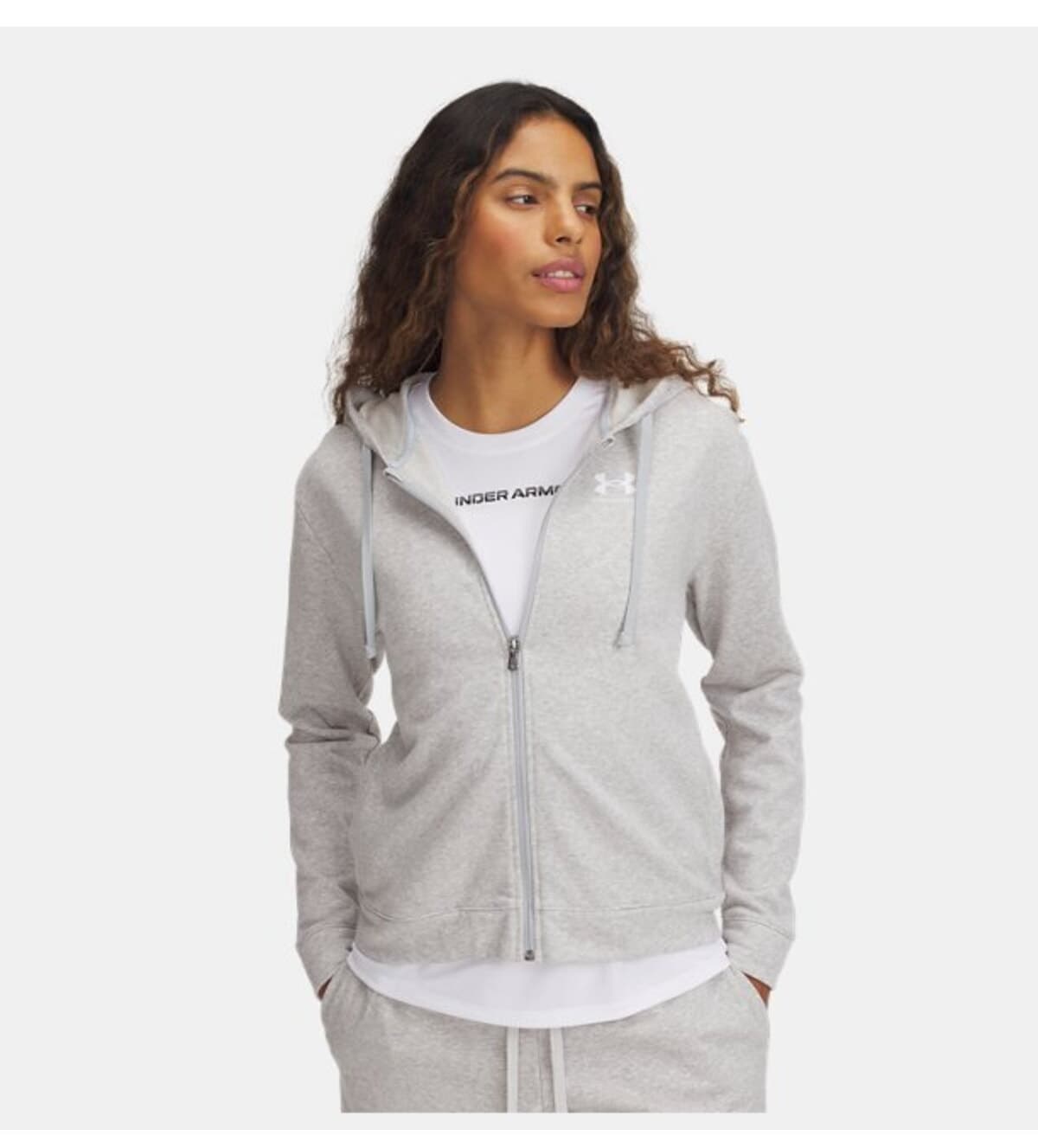 ژاکت زنانه Under Armour زیپدار UA Rival Terry مدل 6005509-011 ژاکت زنانه Under Armour زیپدار UA Rival Terry مدل 6005509-011