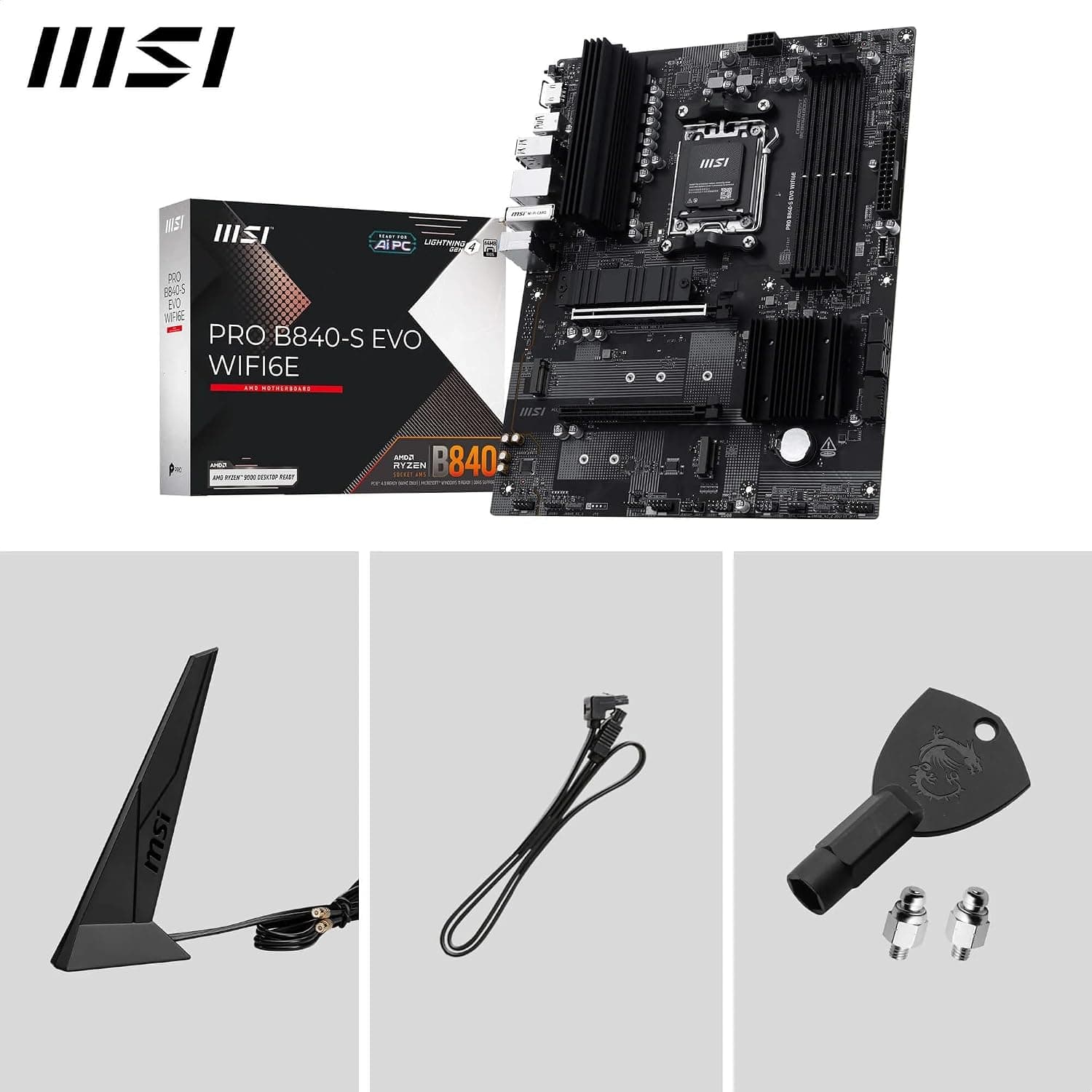 مادربرد MSI با سوکت AM5 و حافظه DDR5 مدل PRO B840-S EVO WIFI6E ATX مادربرد MSI با سوکت AM5 و حافظه DDR5 مدل PRO B840-S EVO WIFI6E ATX