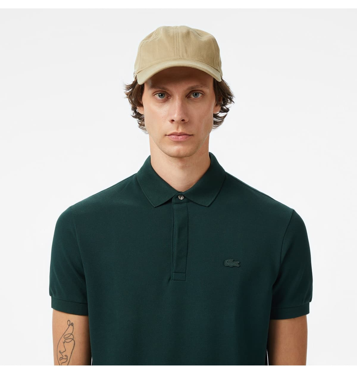 پولوشرت مردانه Lacoste فیت معمولی سبز تیره Paris پولوشرت مردانه Lacoste فیت معمولی سبز تیره Paris