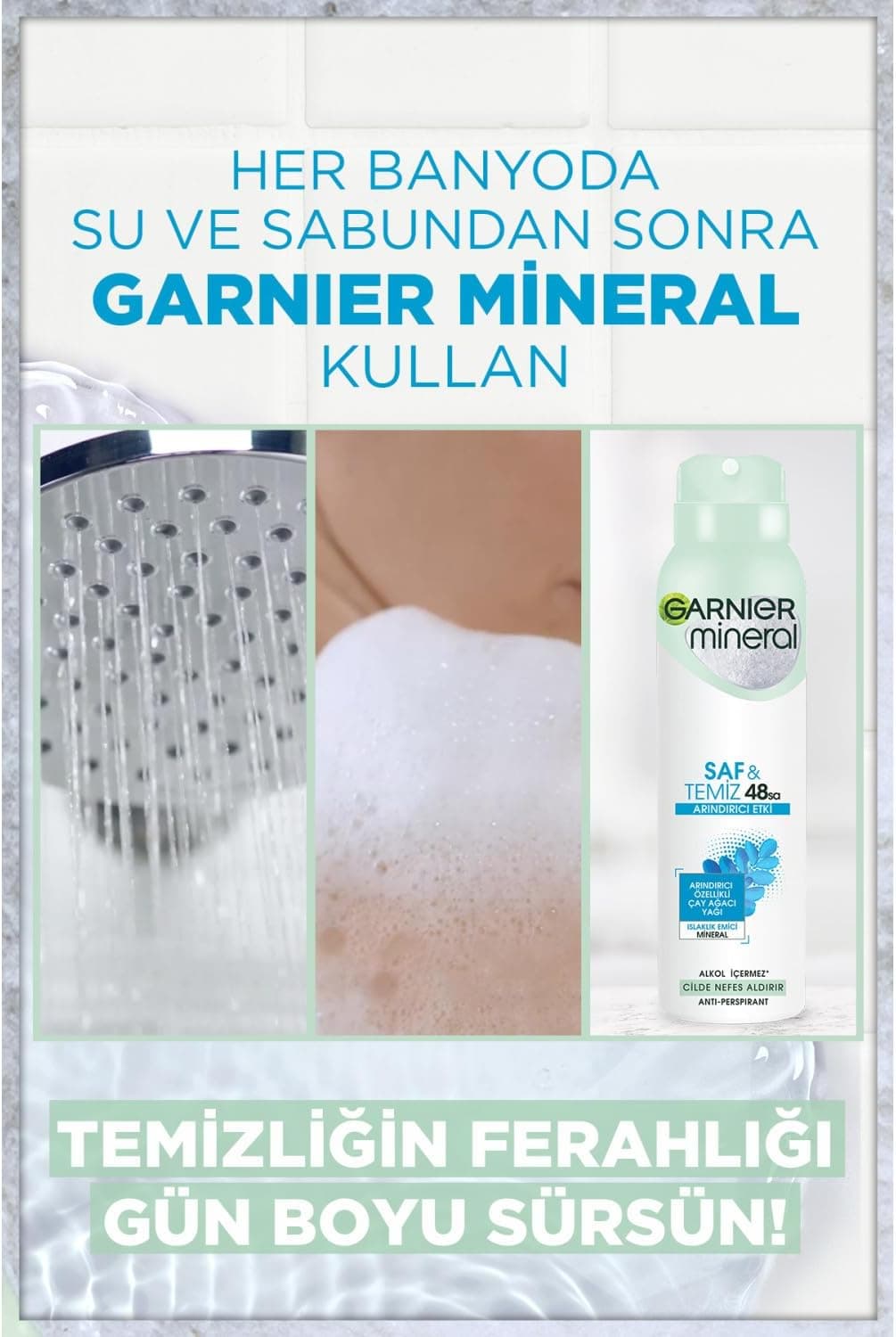 دئودورانت Garnier Mineral خالص و تمیز 150 ml دئودورانت Garnier Mineral خالص و تمیز 150 ml