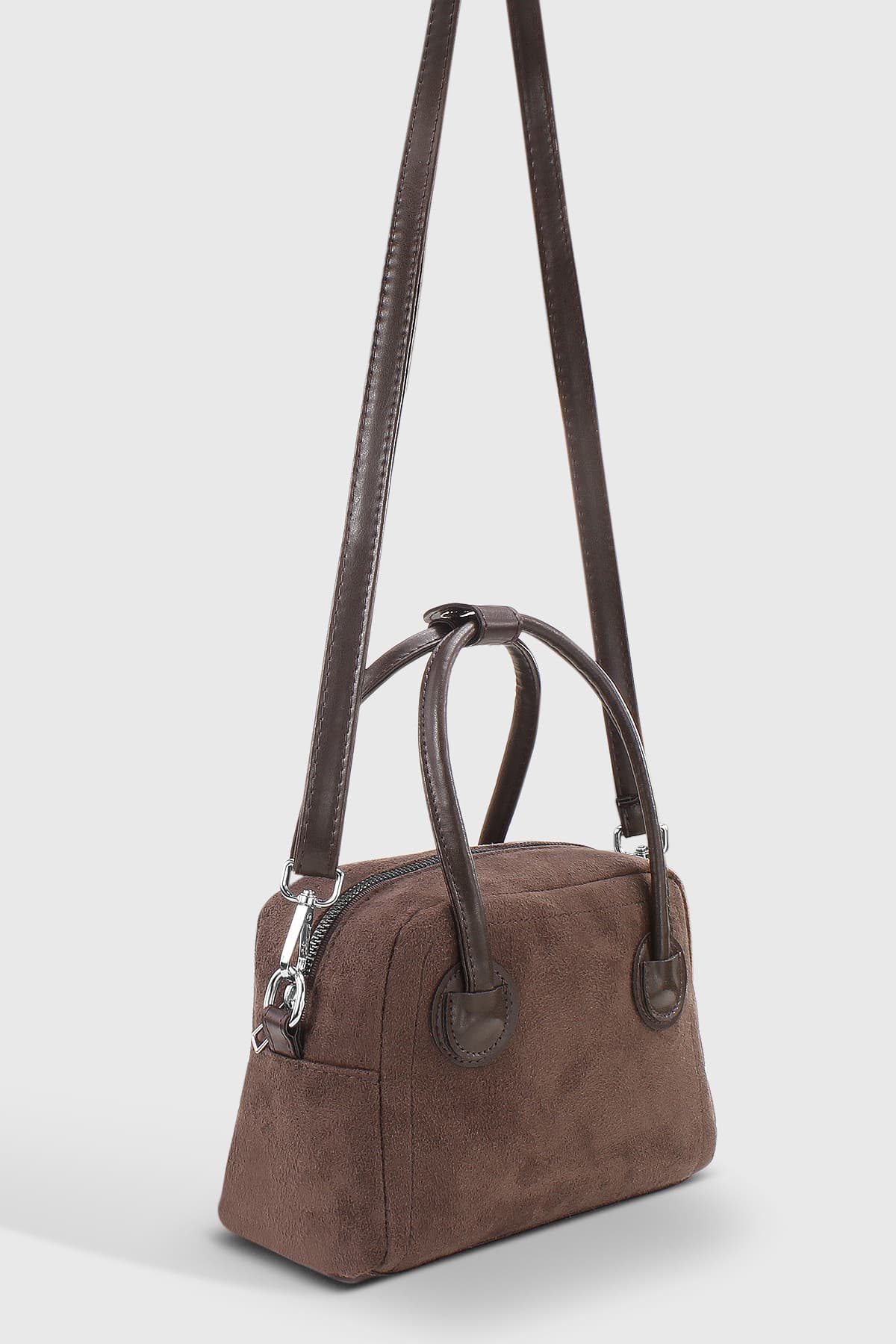 کیف دستی و دوشی زنانه Housebags مینی سوئدی قهوهای زیپدار بند قابل تنظیم کیف دستی و دوشی زنانه Housebags مینی سوئدی قهوهای زیپدار بند قابل تنظیم