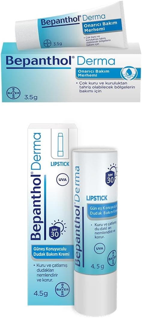 بالم لب ضدآفتاب Bepanthol Lipstick SPF 30 + 3 عدد مرهم ترمیمکننده 3,5 gr بالم لب ضدآفتاب Bepanthol Lipstick SPF 30 + 3 عدد مرهم ترمیمکننده 3,5 gr