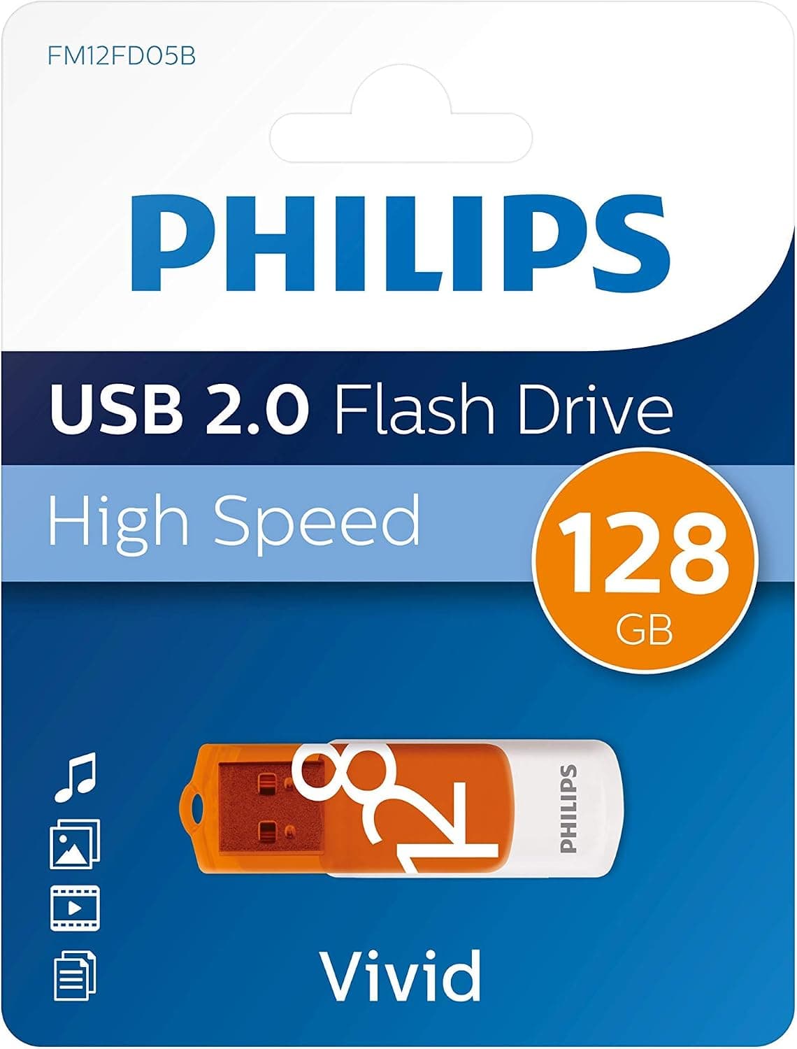 فلش مموری PHILIPS Vivid Edition 128GB USB 2.0 با درب چرخان فلش مموری PHILIPS Vivid Edition 128GB USB 2.0 با درب چرخان