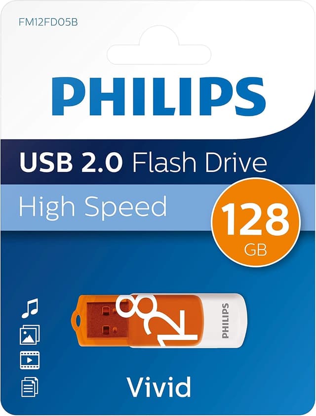 فلش مموری PHILIPS Vivid Edition 128GB USB 2.0 با درب چرخان فلش مموری PHILIPS Vivid Edition 128GB USB 2.0 با درب چرخان