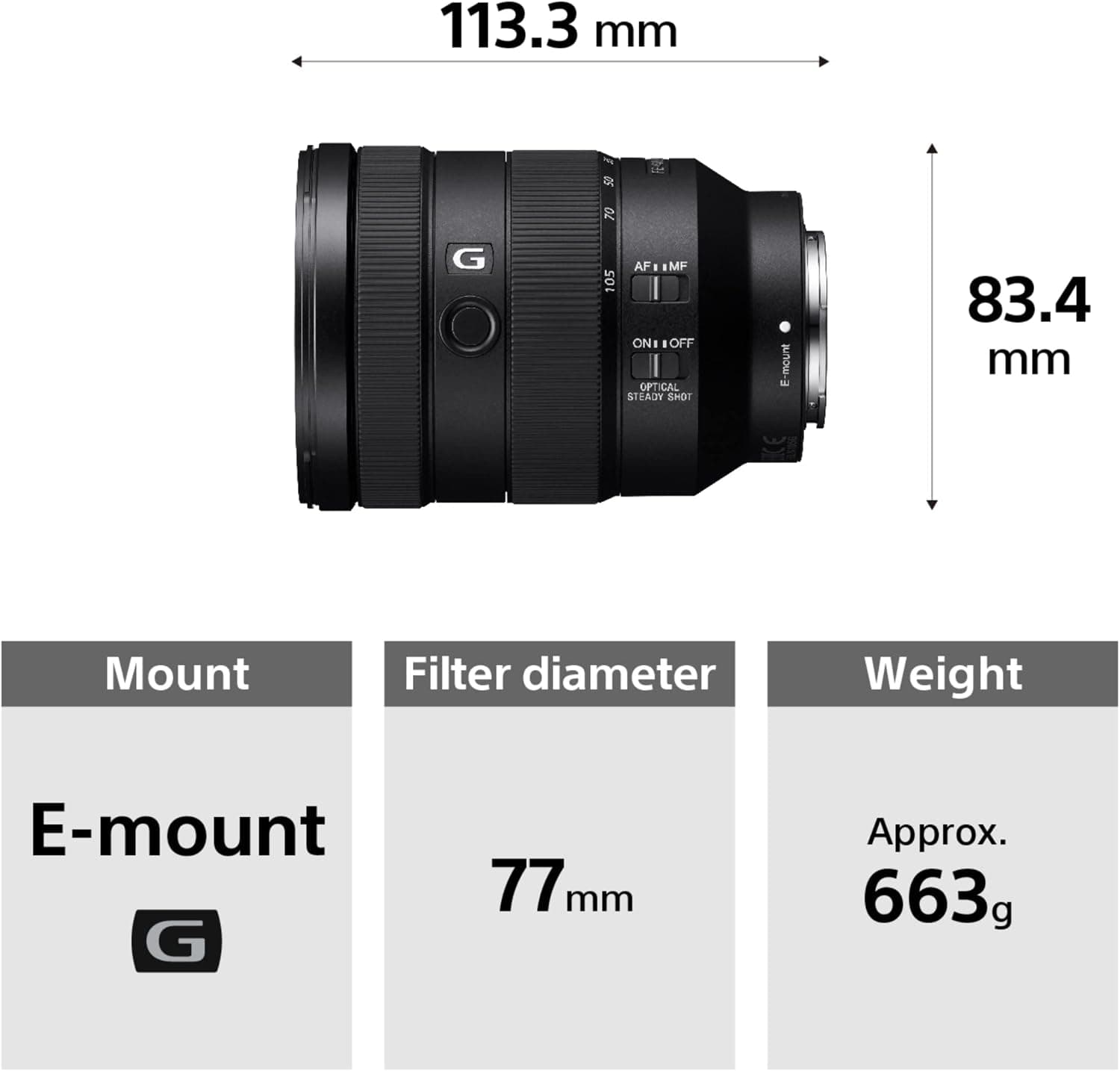 لنز زوم Sony مدل SEL24105G با فاصله کانونی 24-105mm و دیافراگم f4 لنز زوم Sony مدل SEL24105G با فاصله کانونی 24-105mm و دیافراگم f4