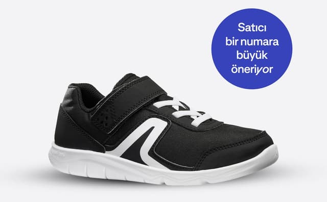 کفش ورزشی بچگانه مشکی چسبی Decathlon مدل Pw 100 کفش ورزشی بچگانه مشکی چسبی Decathlon مدل Pw 100