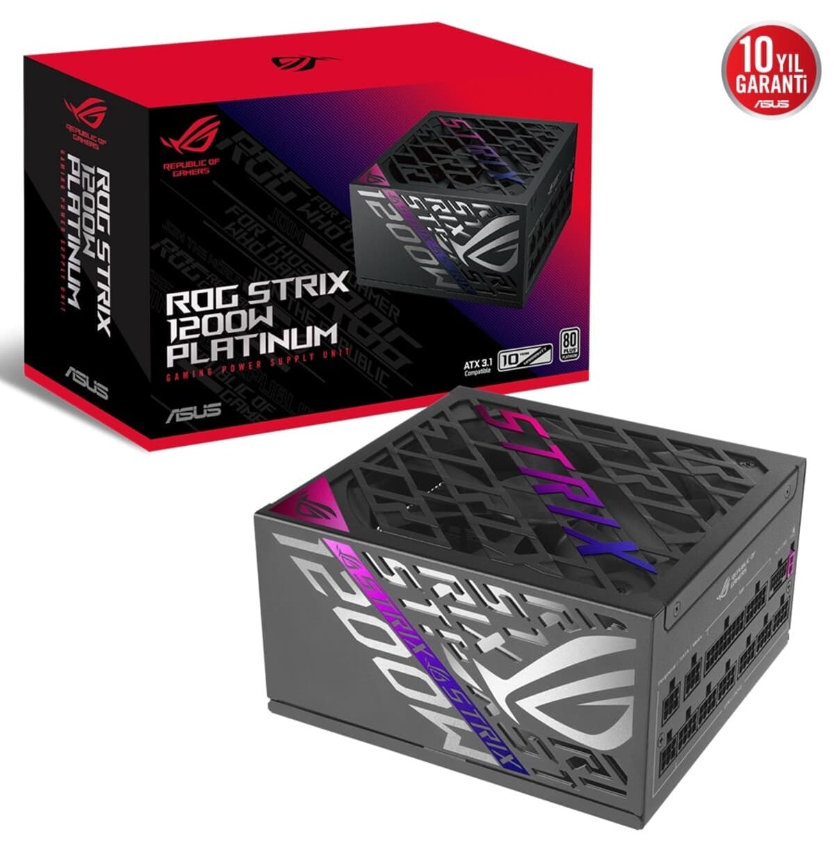 منبع تغذیه ASUS ROG STRIX 1200W 80Plus Platinum ATX 3.1 PCIe 5.1 مدل ROG-STRIX-1200P منبع تغذیه ASUS ROG STRIX 1200W 80Plus Platinum ATX 3.1 PCIe 5.1 مدل ROG-STRIX-1200P