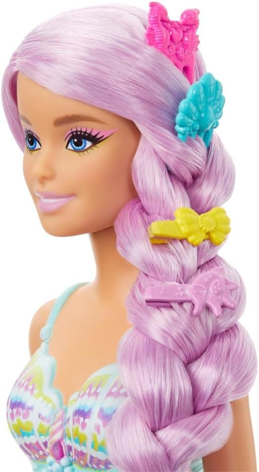 عروسک پری دریایی Barbie با موهای بلند عروسک پری دریایی Barbie با موهای بلند