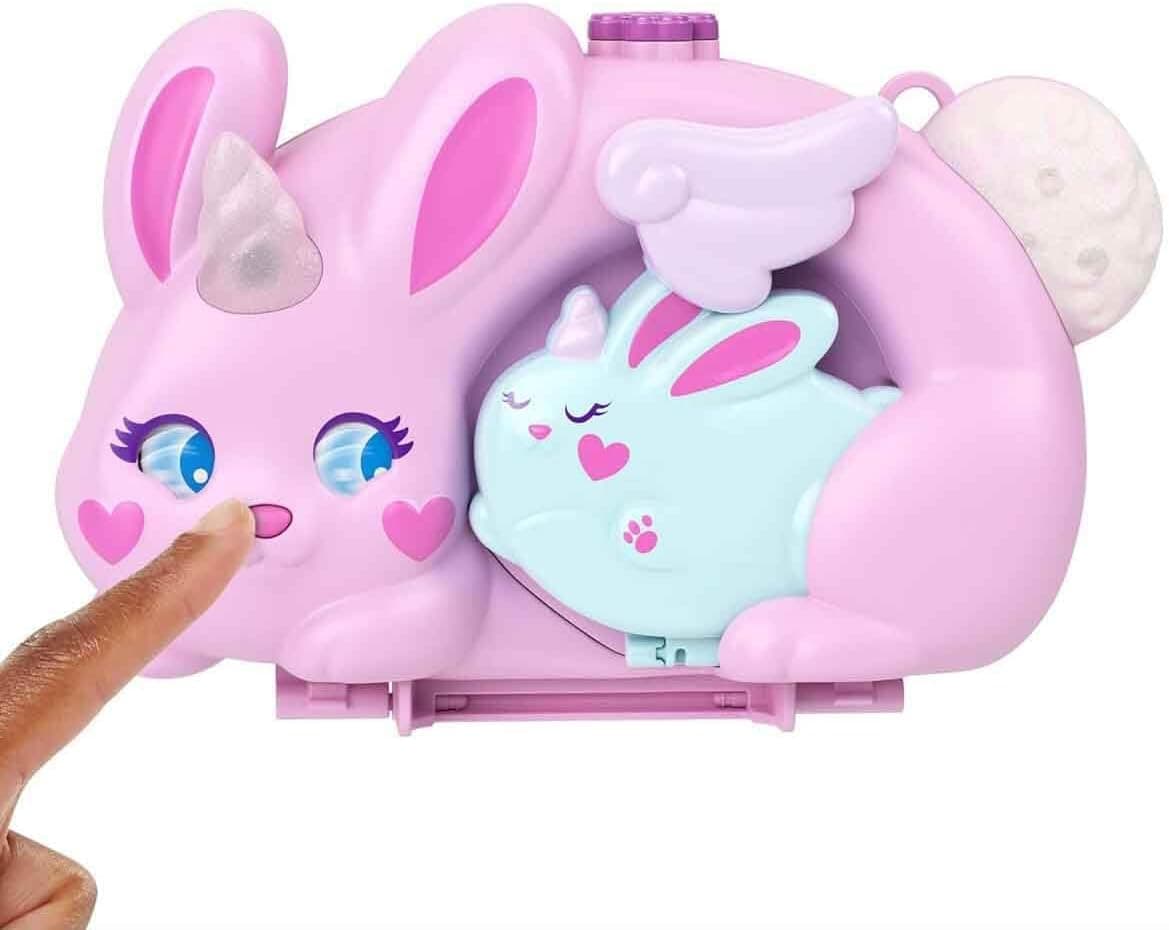 اسباببازی سفری پوشیدنی Polly Pocket با 2 عروسک کوچک و 12 لوازم جانبی، ست بازی کیفمانند 2-in-1 با تم خرگوش و تکشاخ مدل JFT88 اسباببازی سفری پوشیدنی Polly Pocket با 2 عروسک کوچک و 12 لوازم جانبی، ست بازی کیفمانند 2-in-1 با تم خرگوش و تکشاخ مدل JFT88