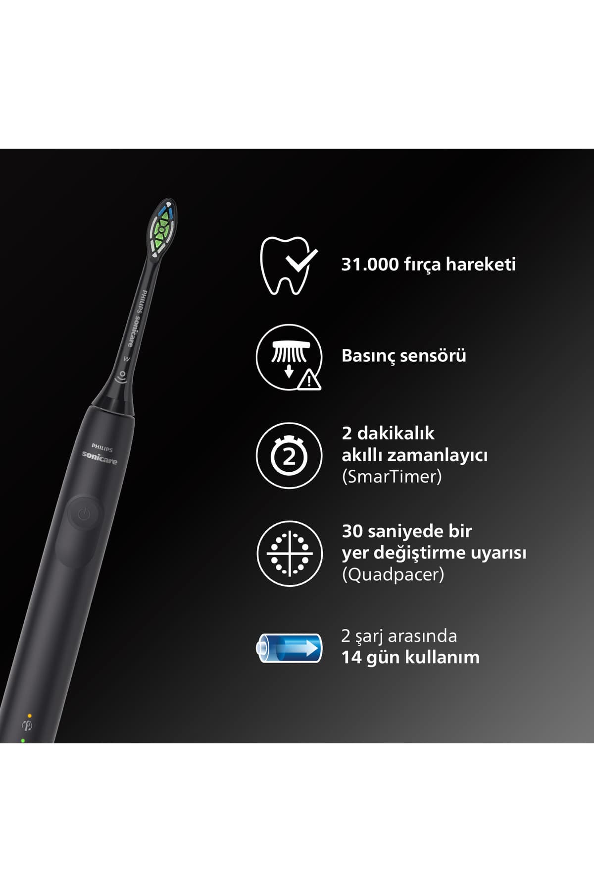 مسواک برقی Philips با پاککنندگی 7 برابری، حسگر فشار و شارژدهی 14 روزه مدل HX3681/54 مسواک برقی Philips با پاککنندگی 7 برابری، حسگر فشار و شارژدهی 14 روزه مدل HX3681/54