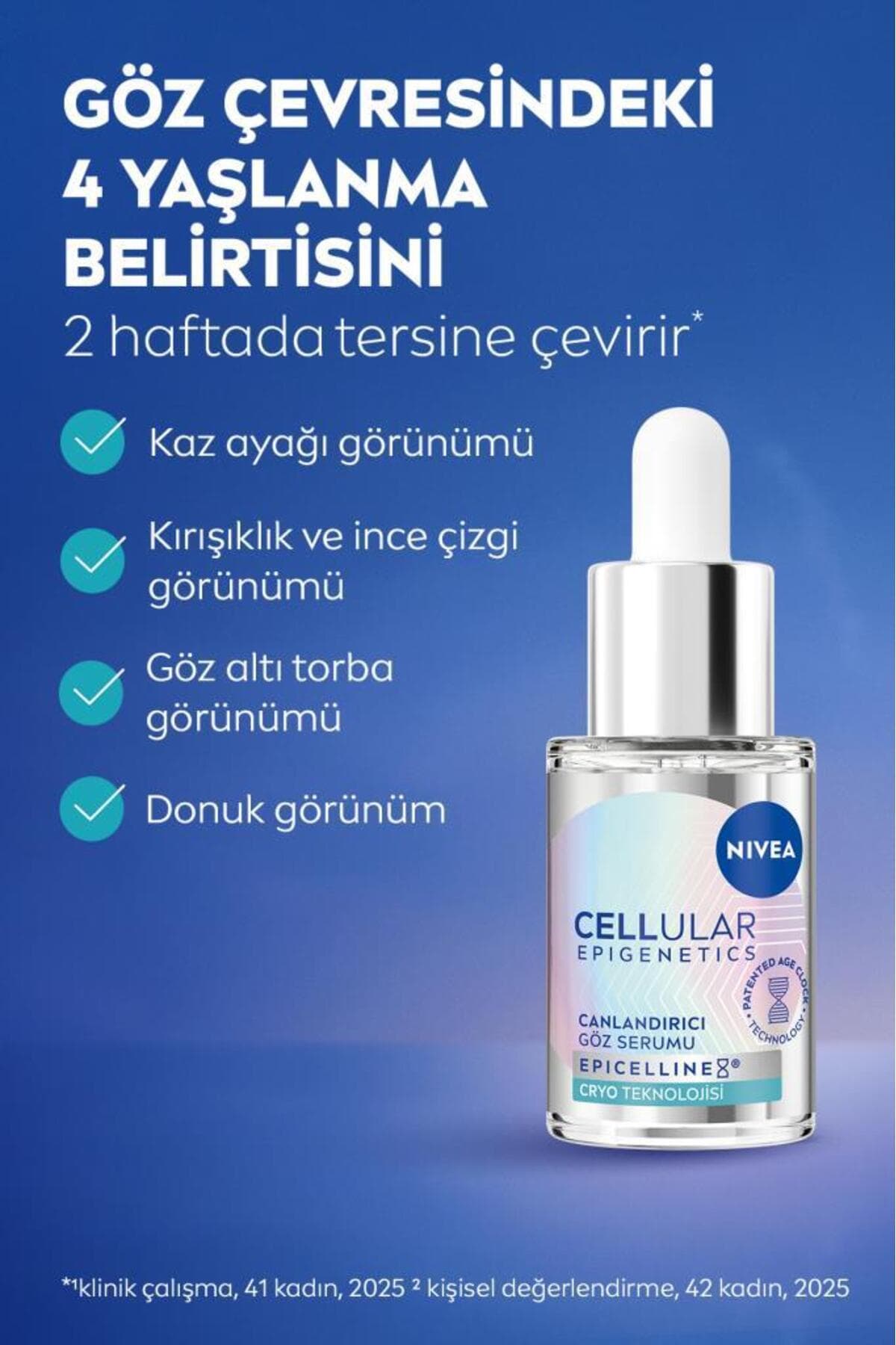 سرم دور چشم NIVEA Epigenetics 15ml احیاکننده ضد پیری با اثر خنککننده سرم دور چشم NIVEA Epigenetics 15ml احیاکننده ضد پیری با اثر خنککننده