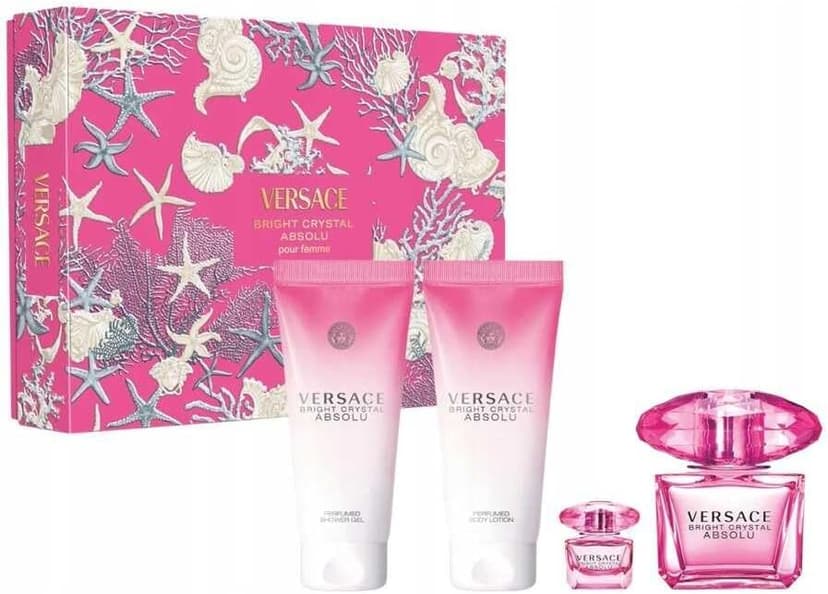 ست عطر زنانه Versace Bright Crystal Absolu 90ml + لوسیون 100ml + شاور ژل 100ml + EDP 5ml ست عطر زنانه Versace Bright Crystal Absolu 90ml + لوسیون 100ml + شاور ژل 100ml + EDP 5ml