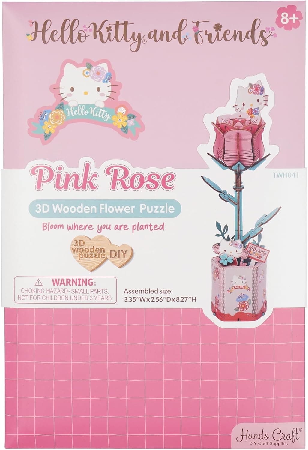 ست پازل چوبی سهبعدی بزرگسالان و کودکان Hands Craft گل رز صورتی Hello Kitty و دوستانش ست پازل چوبی سهبعدی بزرگسالان و کودکان Hands Craft گل رز صورتی Hello Kitty و دوستانش