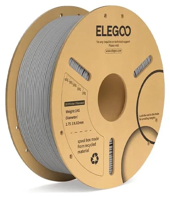 فیلامنت پرینتر سه بعدی ELEGOO خاکستری PLA+ فیلامنت پرینتر سه بعدی ELEGOO خاکستری PLA+